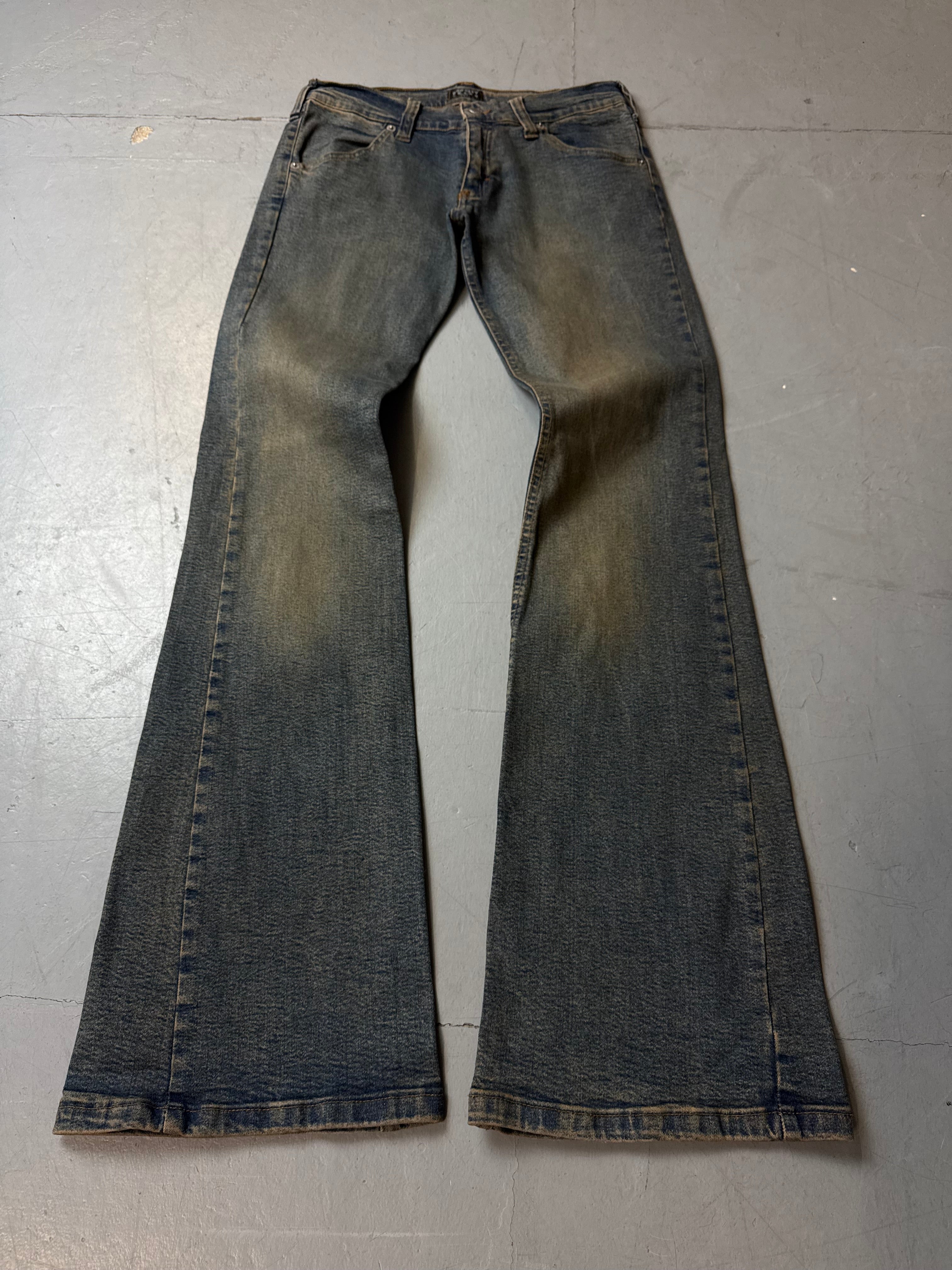 Vintage Boosley Flared Low Waist Jeans für Damen. Y2K Second Hand 2000s Fashion