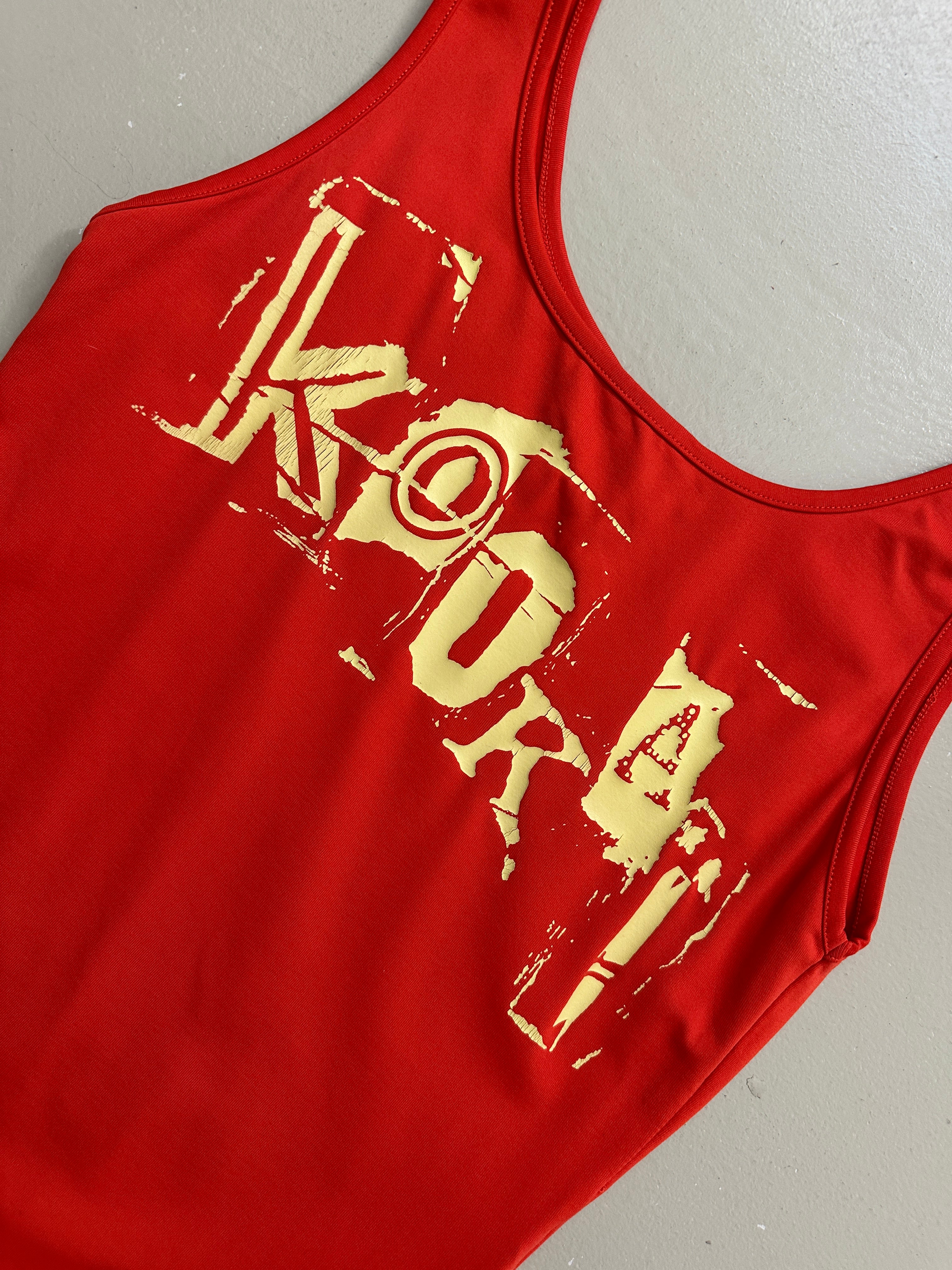 Vintage Kookai Orange Printed Tank Top M/L