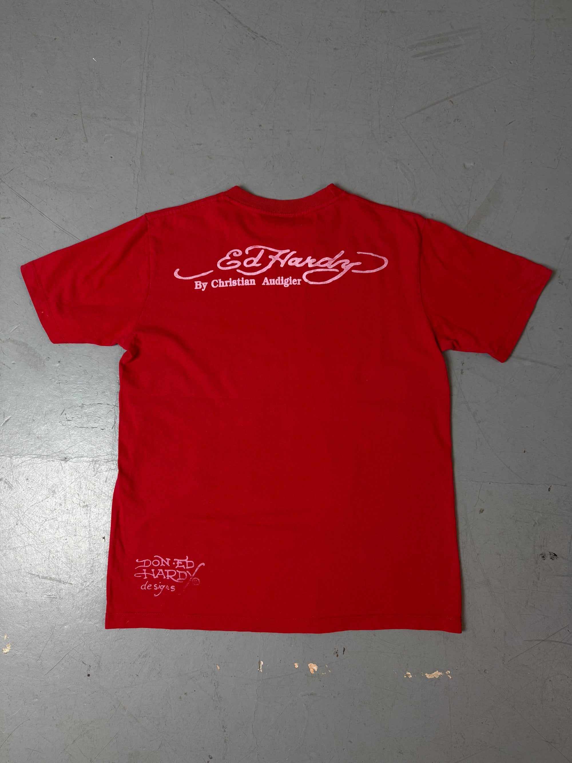 Vintage Ed Hardy Red Love Kills Slowly T-Shirt L
