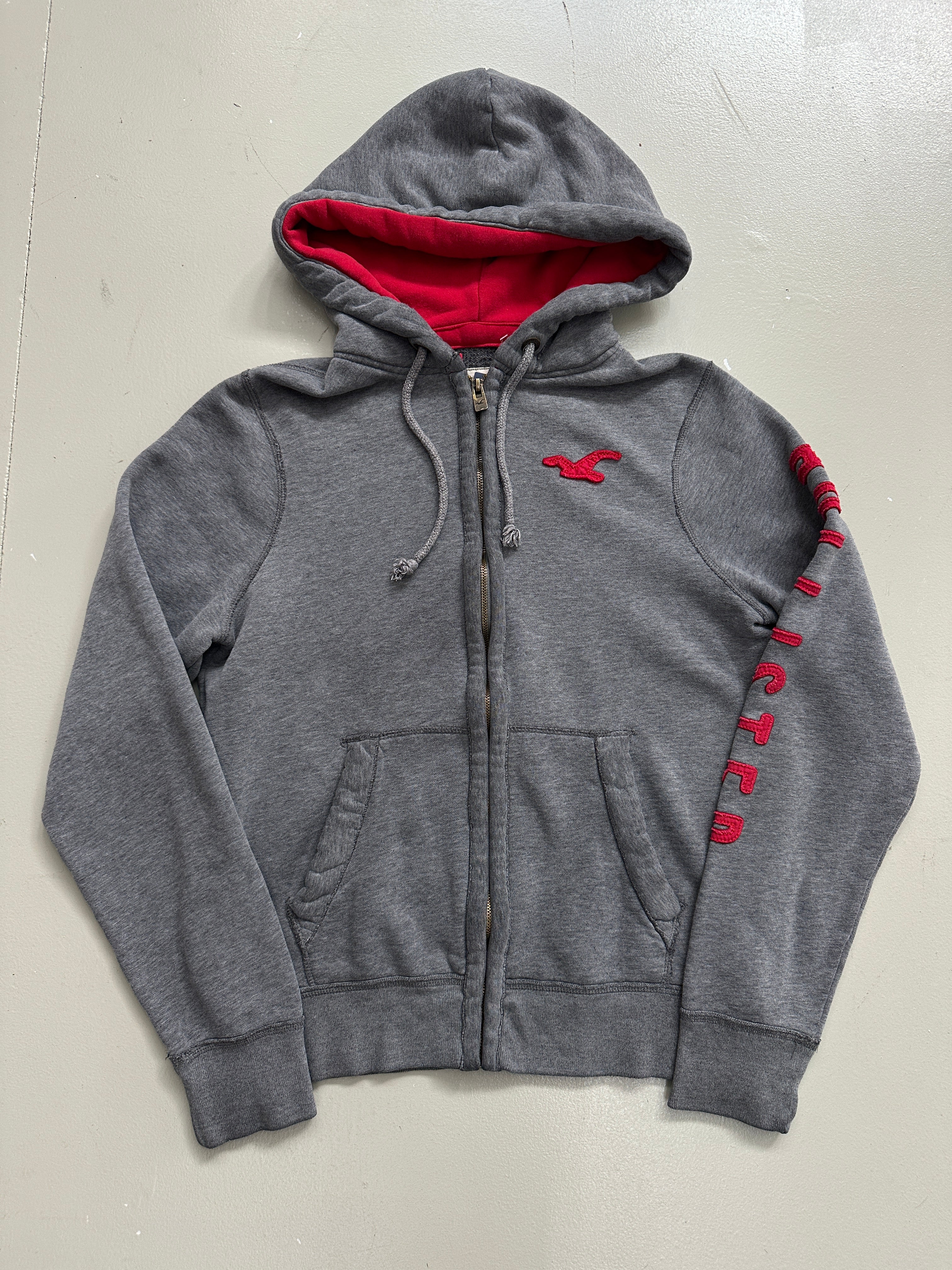 Vintage Hollister Grey Zip Up Jacket XL