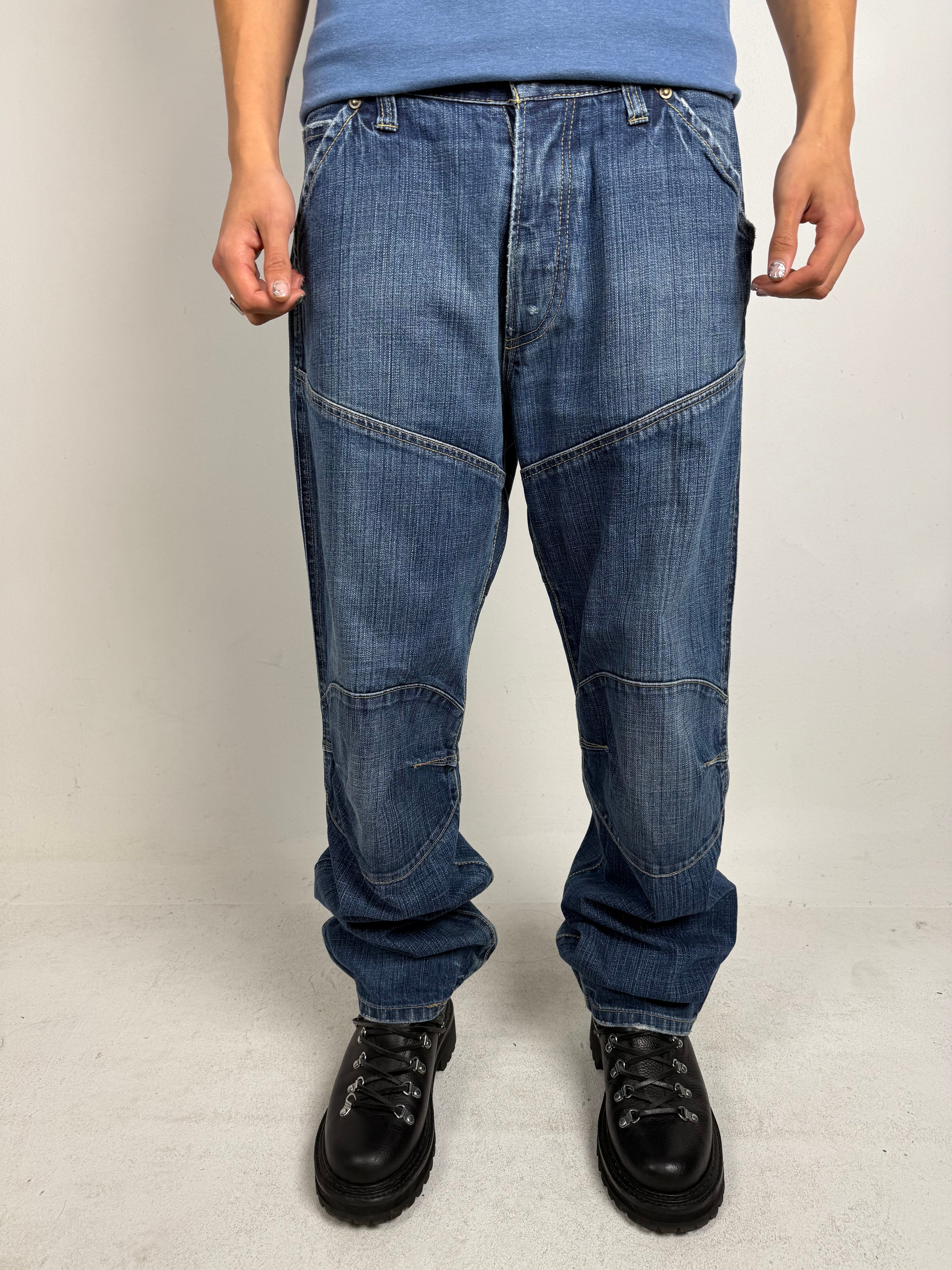 Vintage G-Star Raw Dark Blue Baggy Jeans M