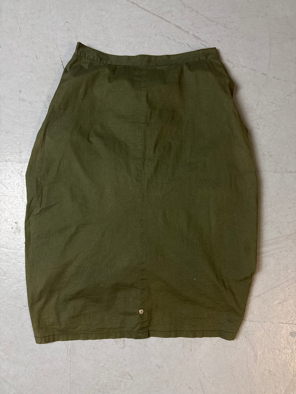 Produktbild von Vintage Dark Green Midi Cargo Skirt S/M von hinten