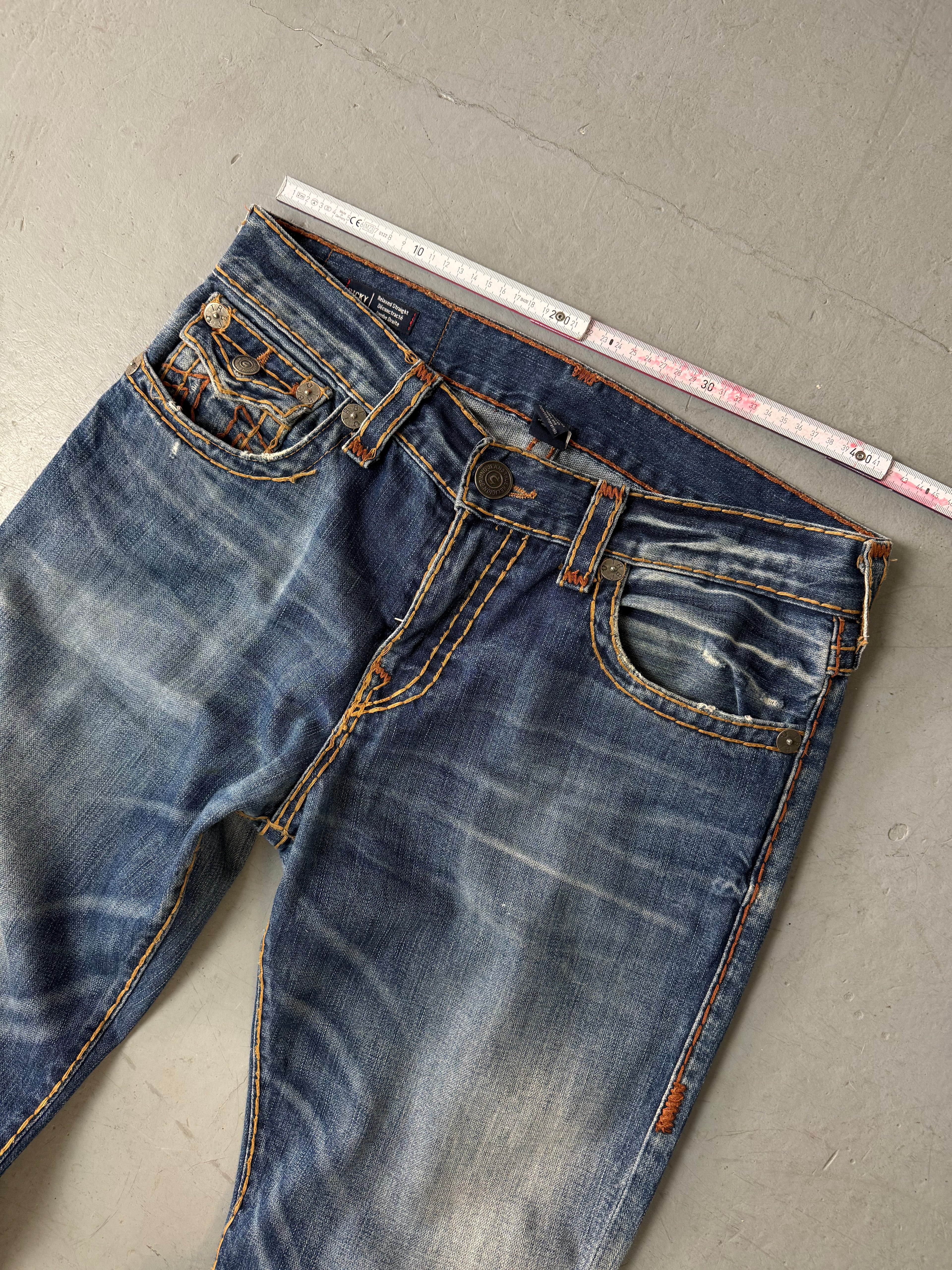 Vintage True Religion baggy Denim für Herren Y2K Second Hand Fashion