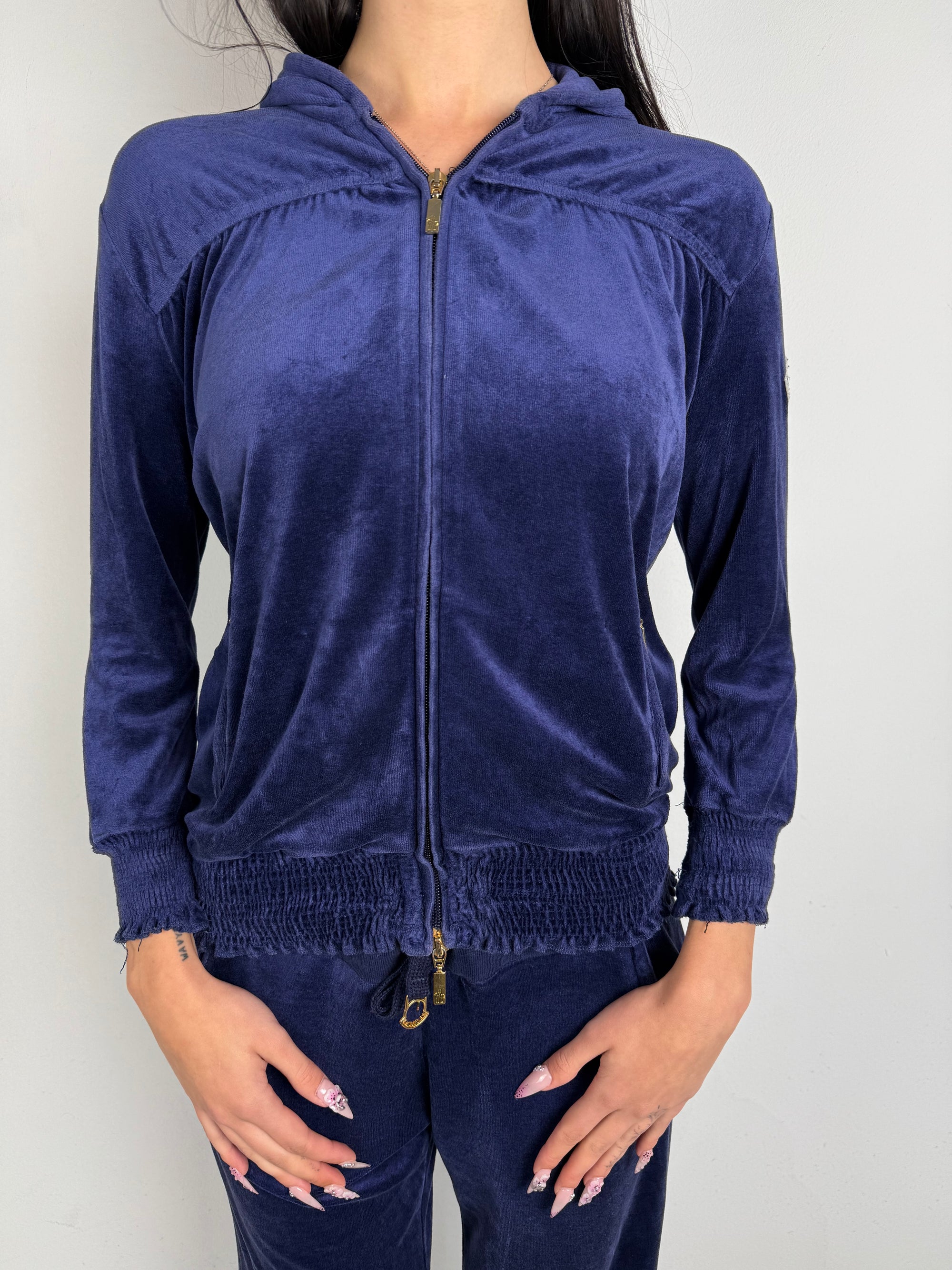Vintage Moncler Violet Velvet Track Set S