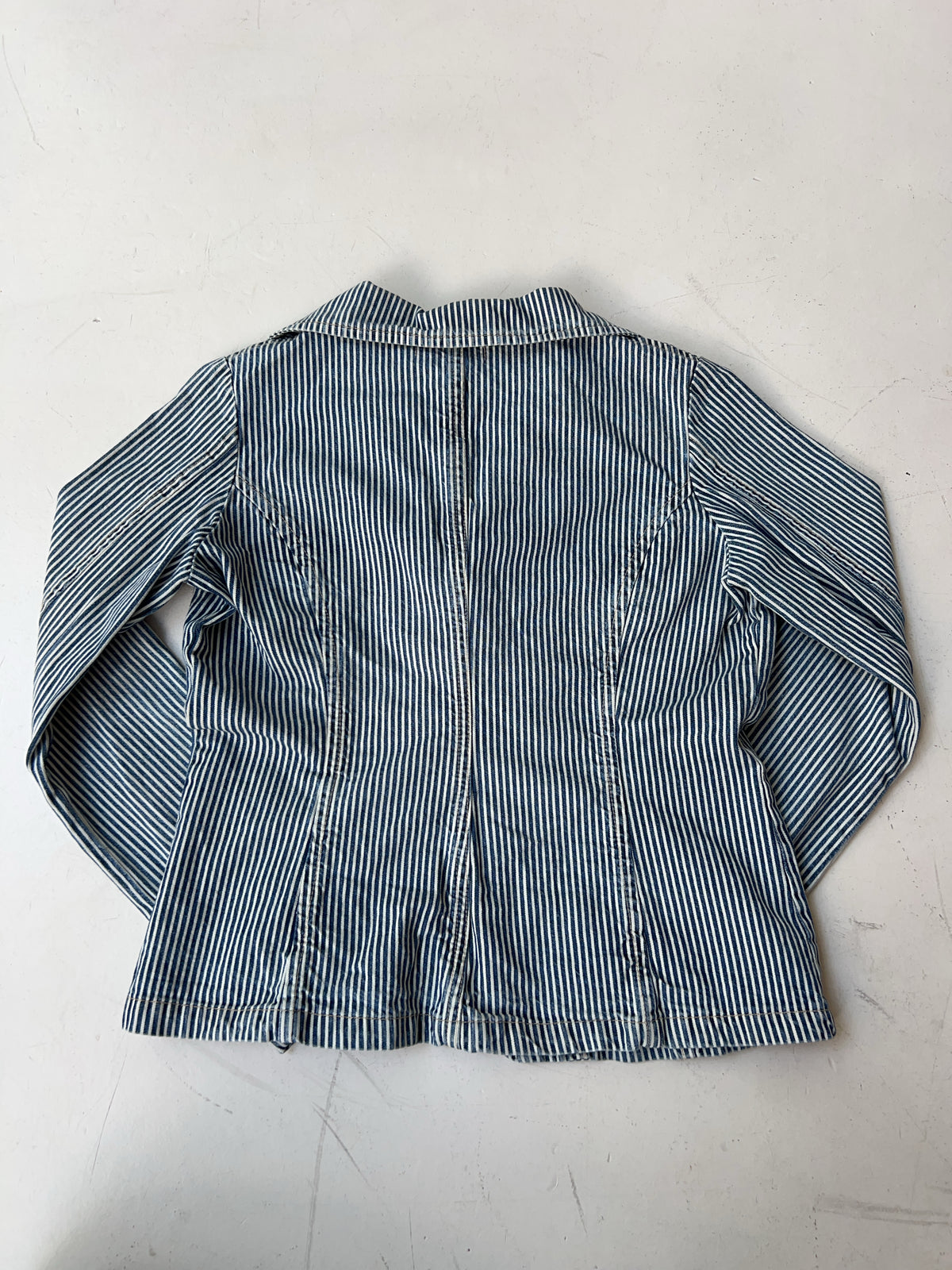 Vintage Striped Jeans Jacket (XL)