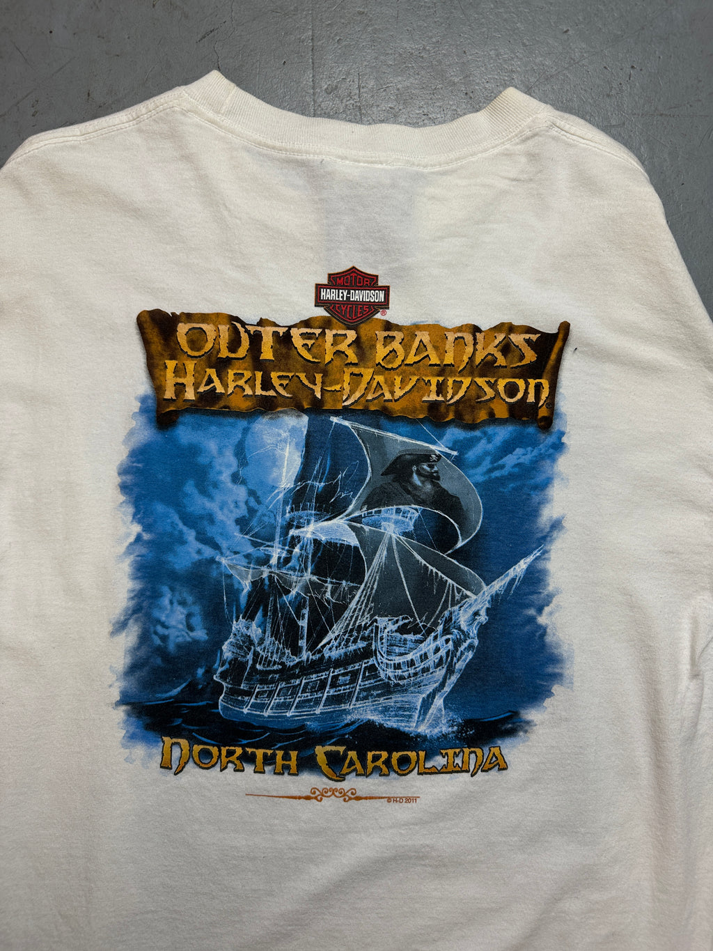 Detailliertes Produktbild von Vintage Harley Davidson Longsleeve L/XL von hinten