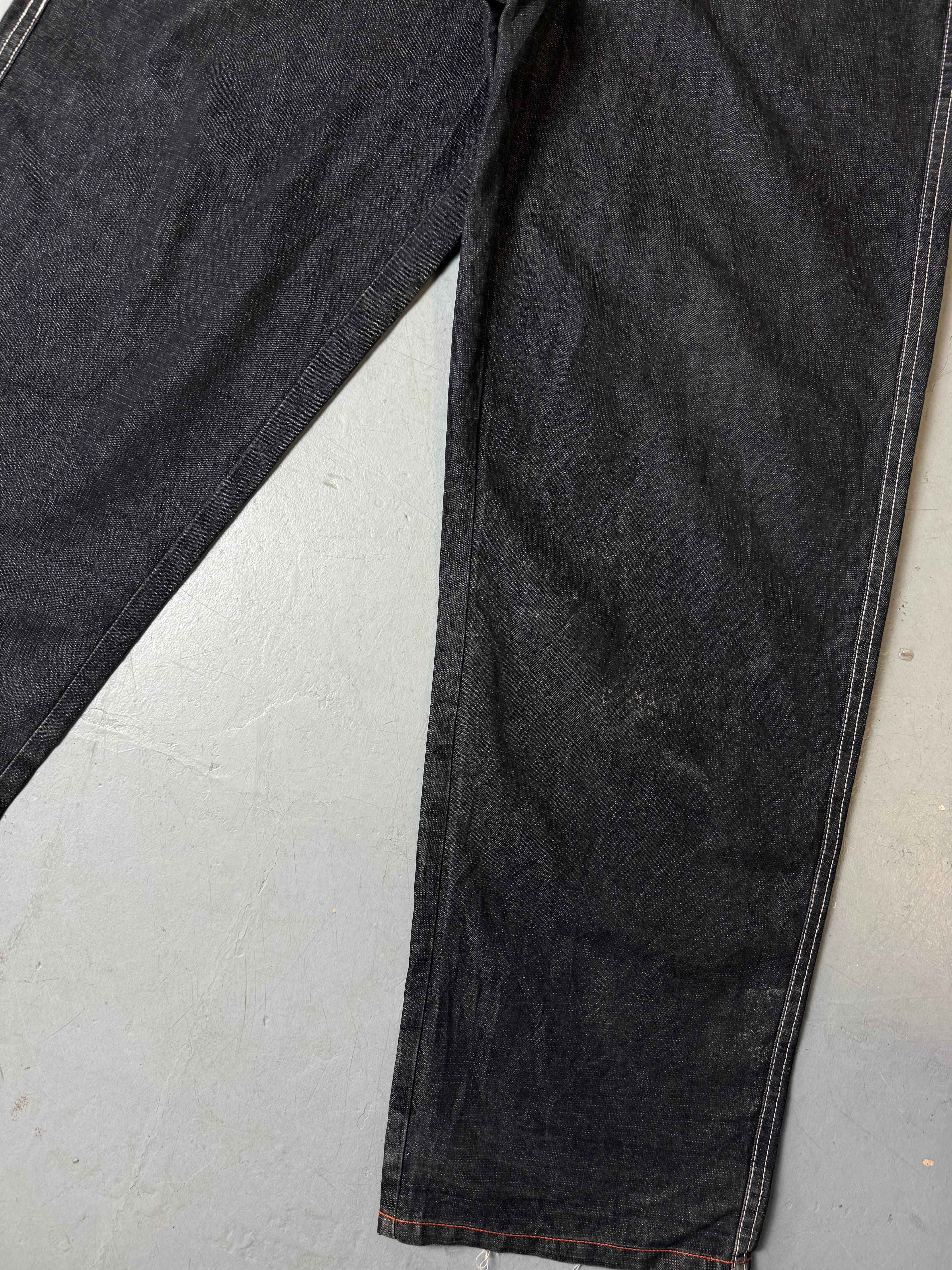 Vintage Sean John Black Grey Baggy Denim Jeans L