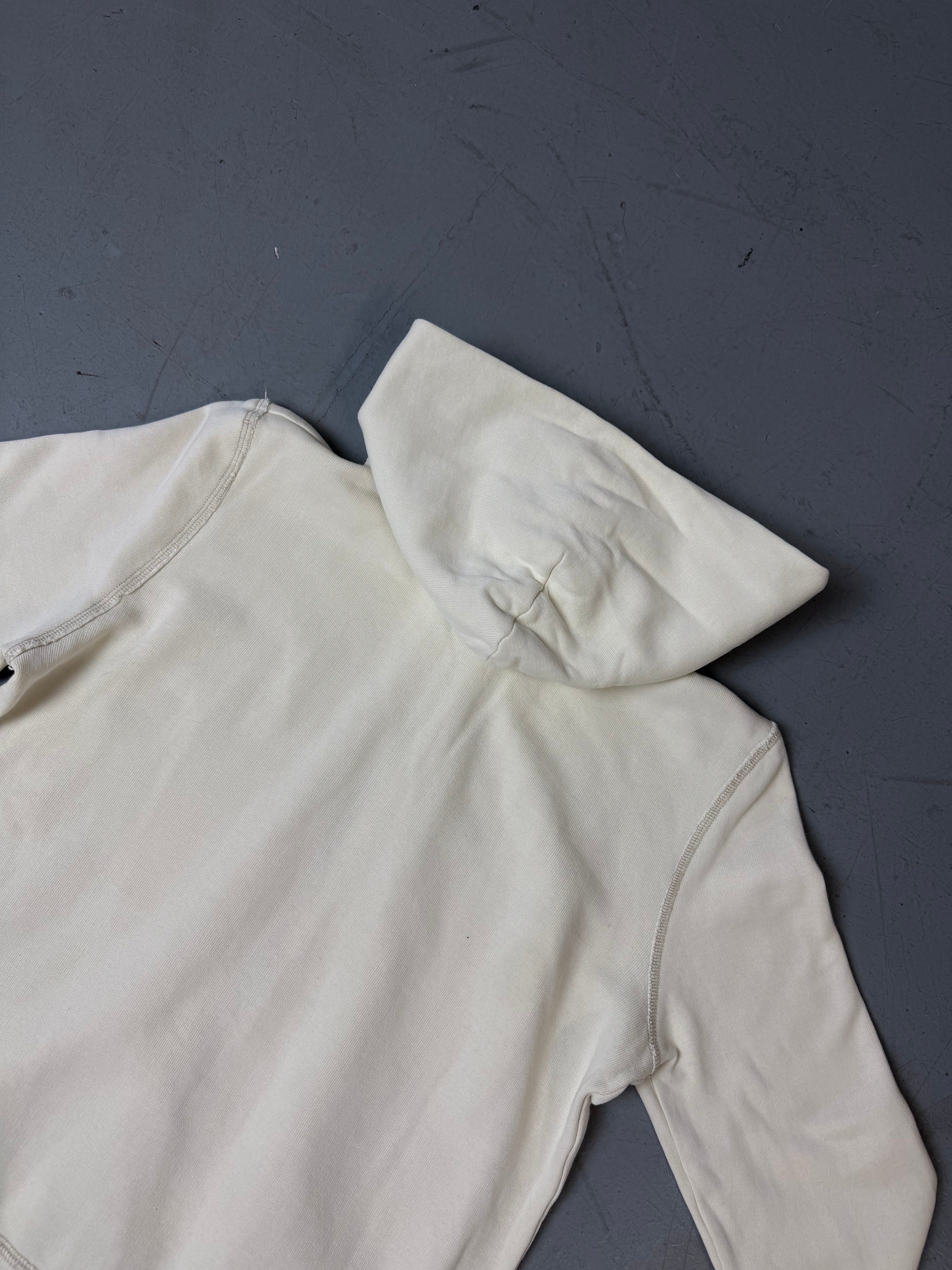 Cream Zip Up Hoodie von Onyx in Größe S mit Print vorne 