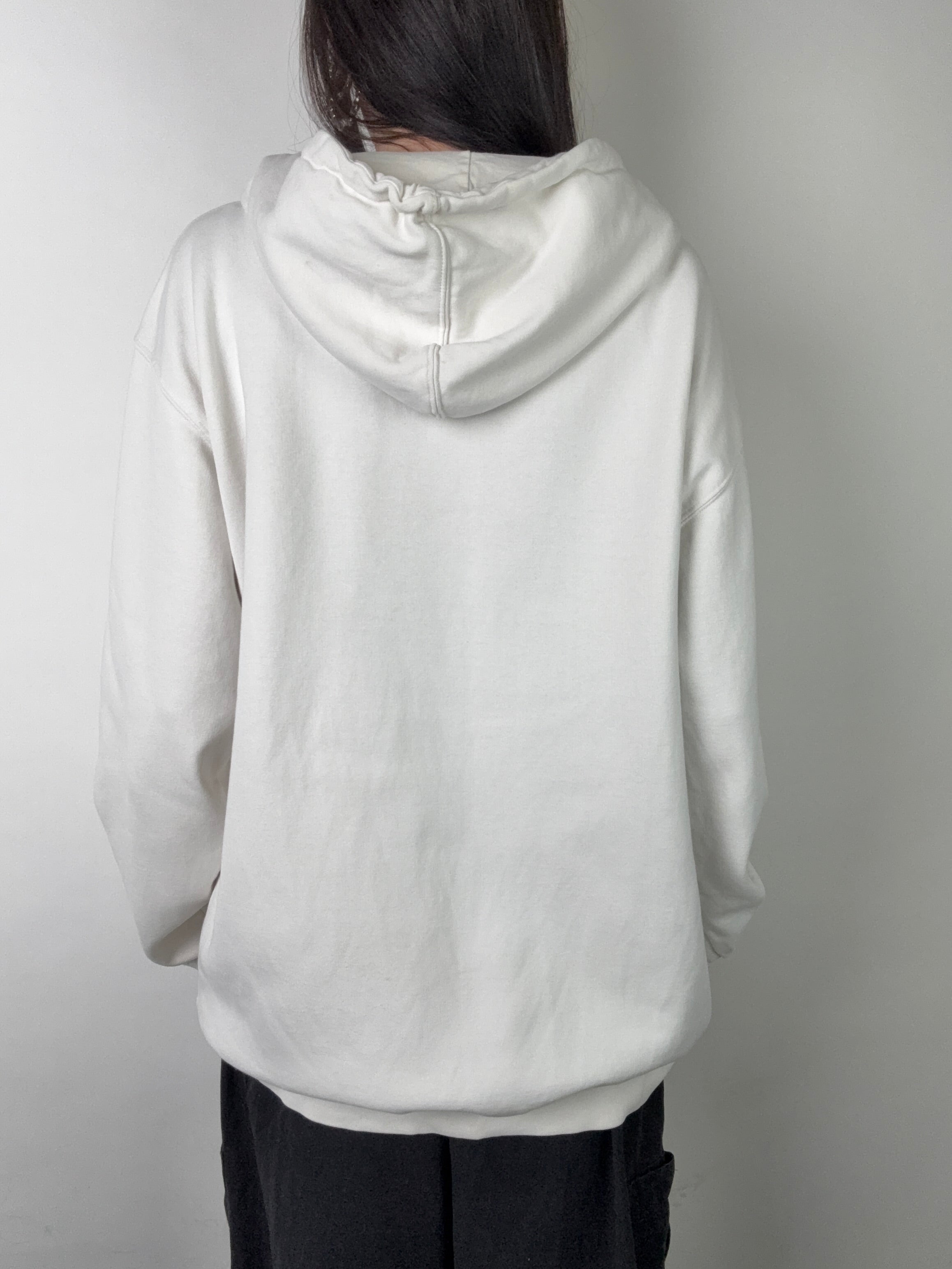 Tragebild von Vintage DC White Zip Up Hoodie XL von hinten