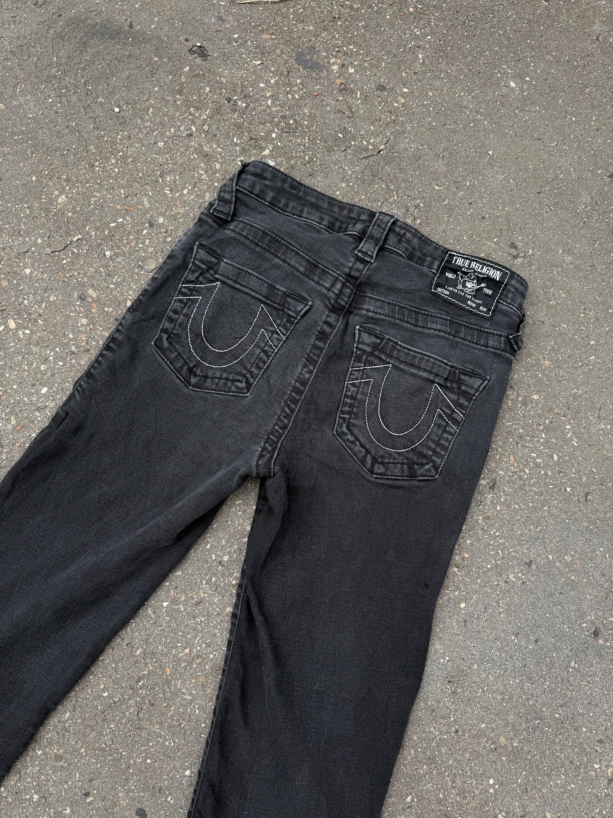 Vintage True Religion Mid Waist Black Skinny Jeans XXS