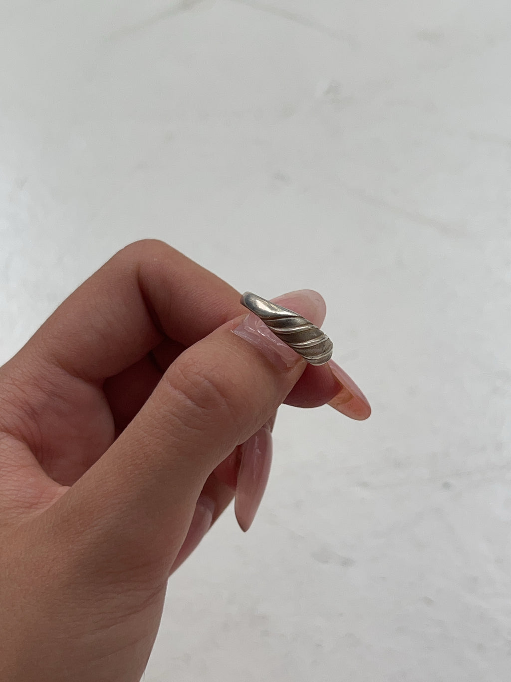 Vintage 925 Silber Twisted Ring