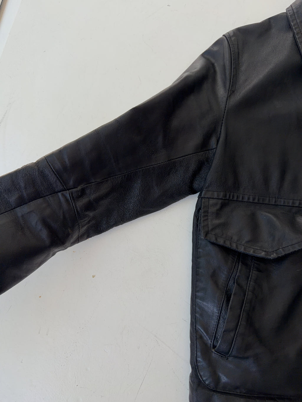 Vintage Engine Leder Jacke (L)