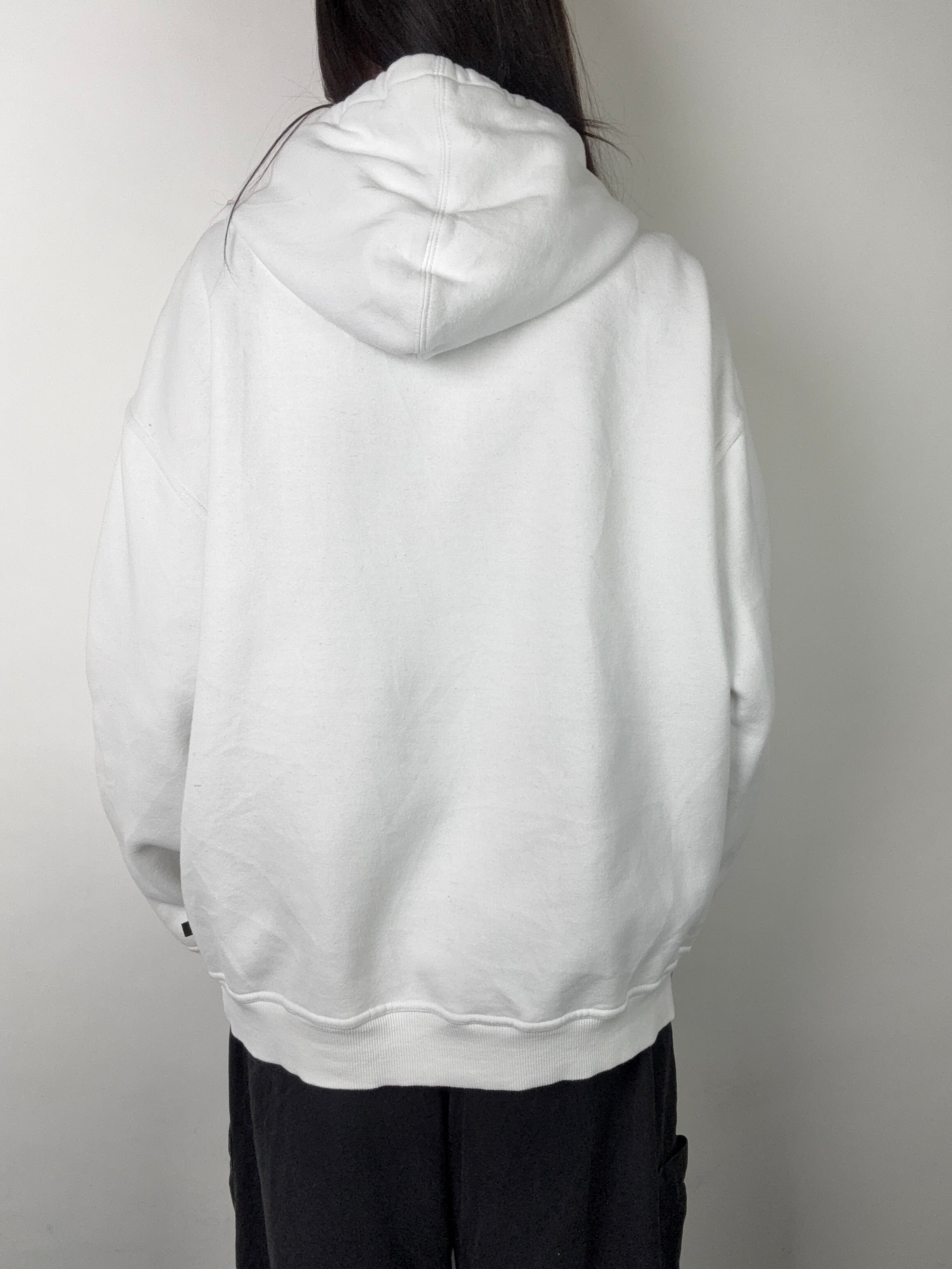 Tragebild von Vintage South Pole White Zip Up Hoodie XL von hinten 