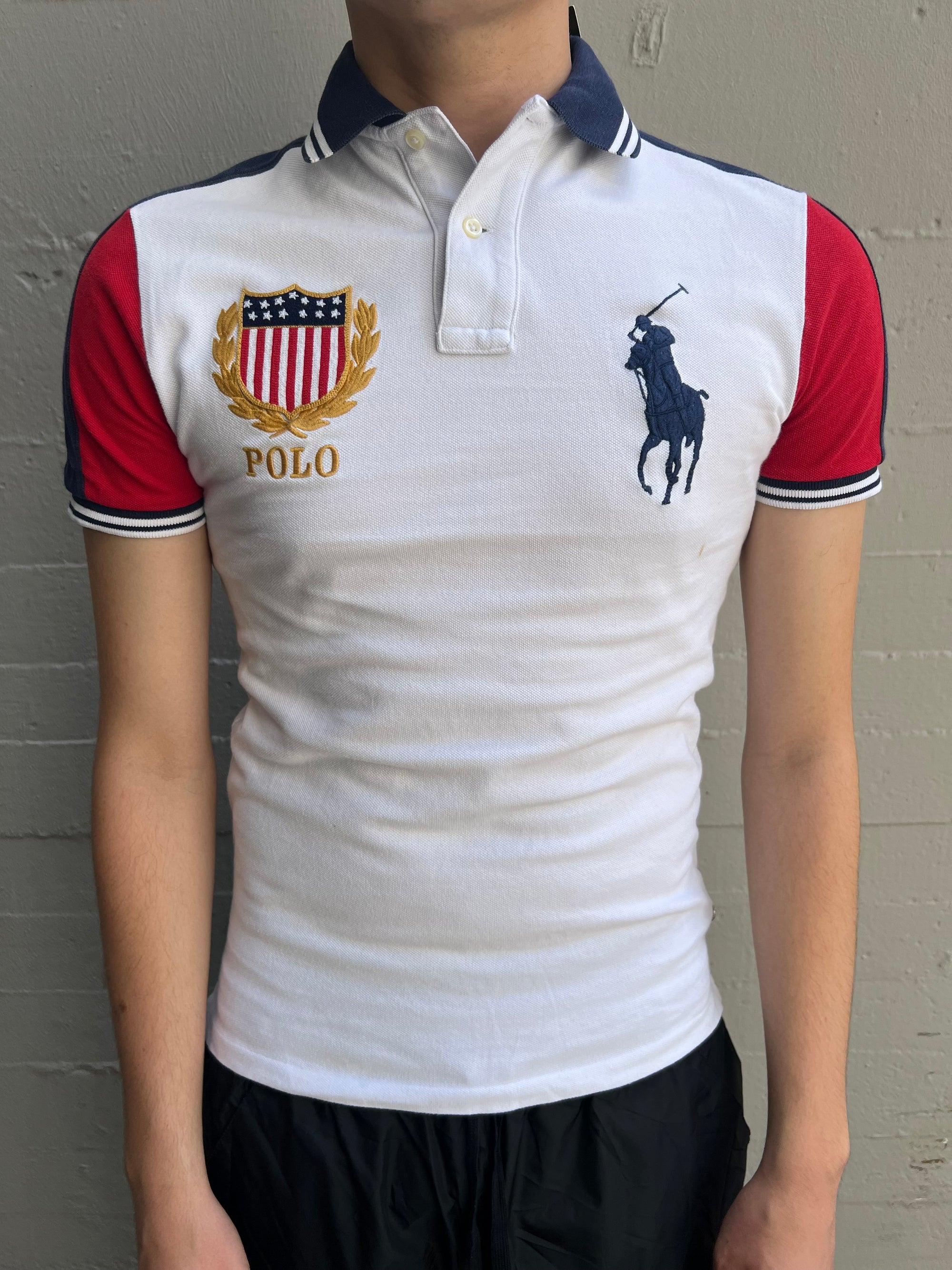 Vintage White Ralph Lauren Big Pony Polo Tee XS/S