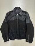 Vintage Dakota Hybrid Leather Jacket für Herren. Y2K Second Hand 2000s Fashion 