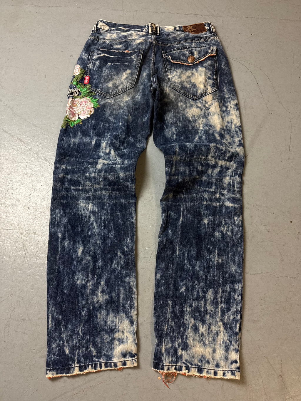 Produktbild von Vintage Big Train Japanese Washed Denim with Stitching von hinten 