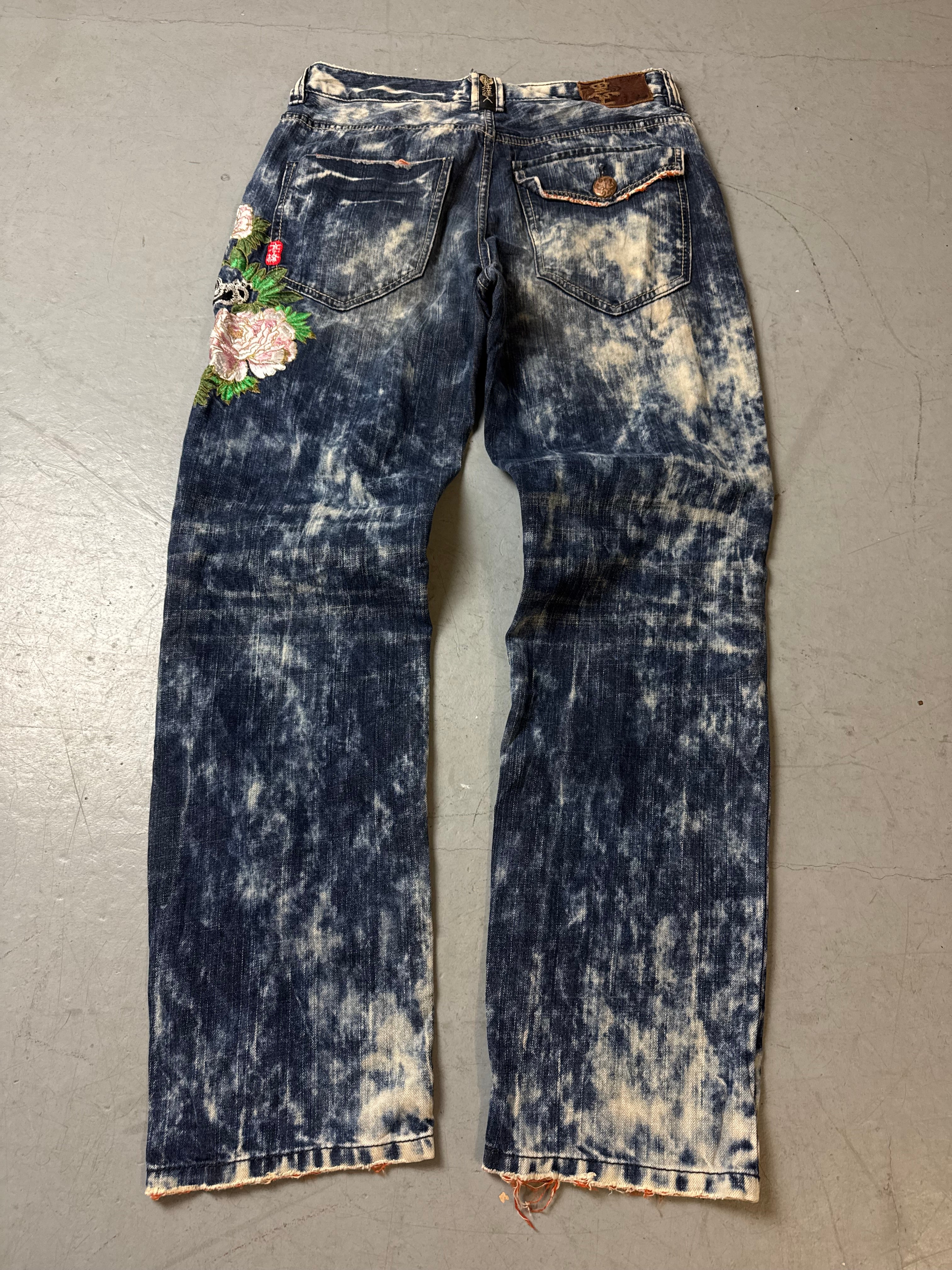 Produktbild von Vintage Big Train Japanese Washed Denim with Stitching von hinten 