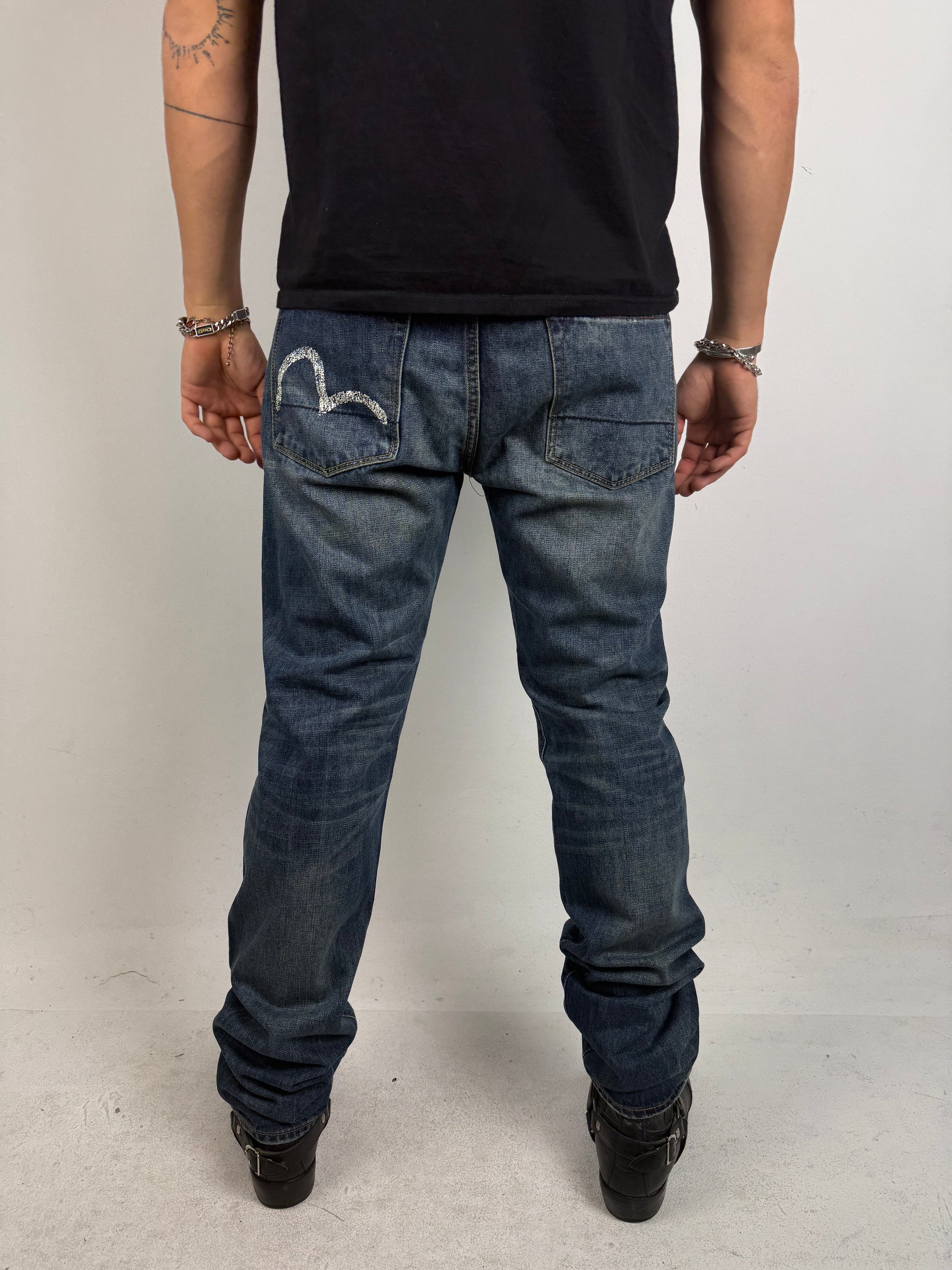 Vintage Evisu Dark Blue Denim Jeans L