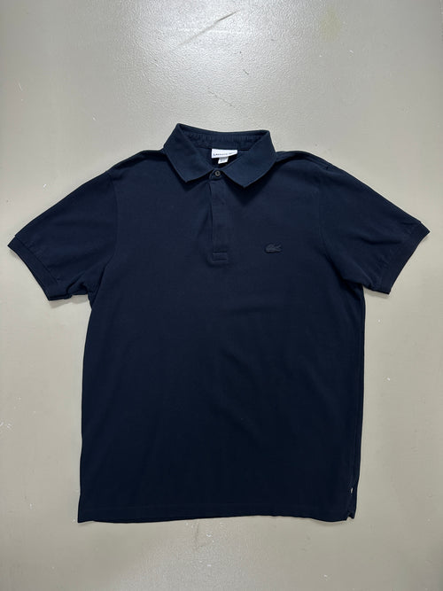 Vintage Navy Lacoste Polo Shirt für Herren. Y2K Second Hand 2000s Fashion 
