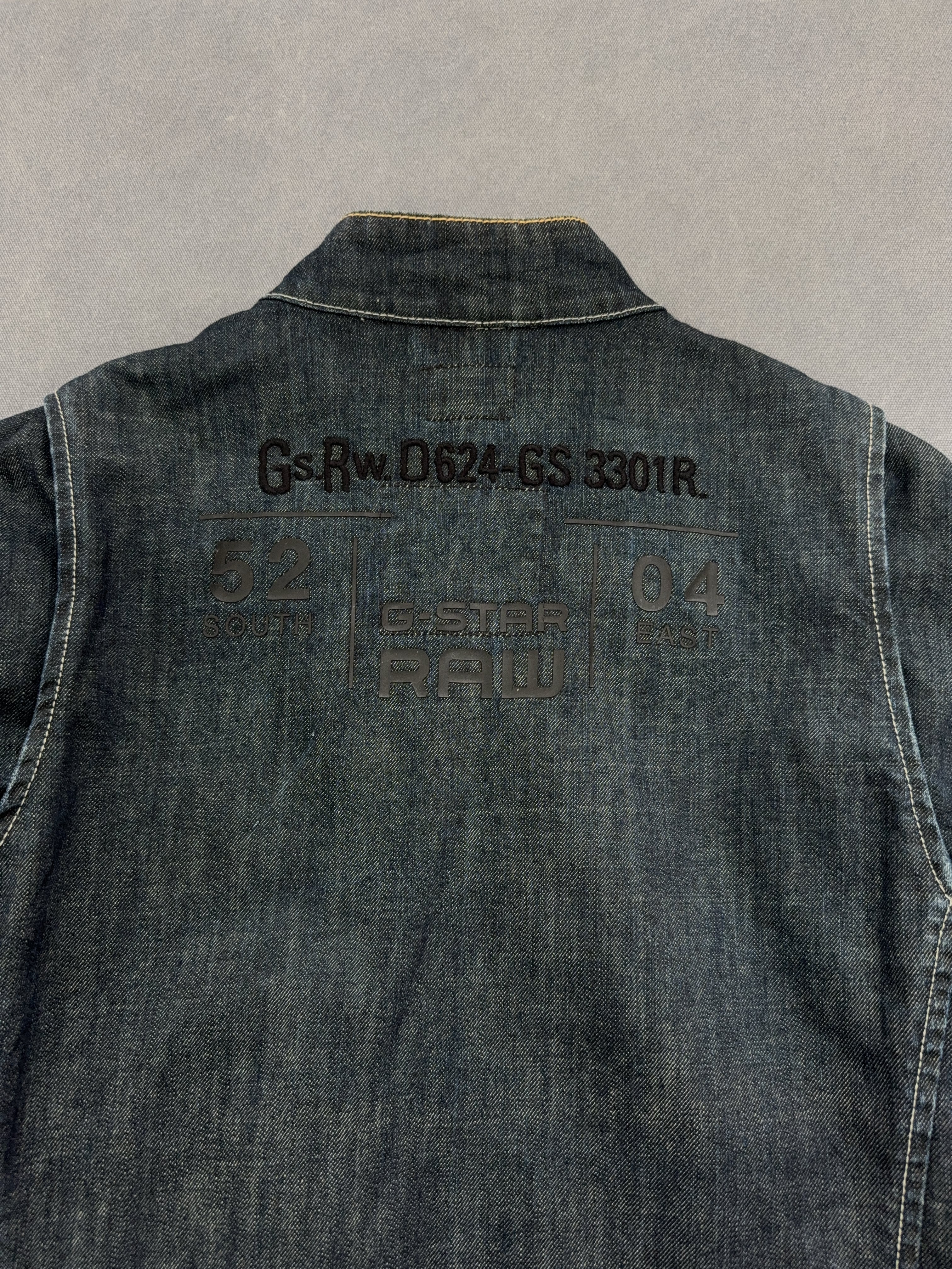 Vintage G-star Raw Denim Jacke für Herren. Y2K Second Hand 2000s Fashion