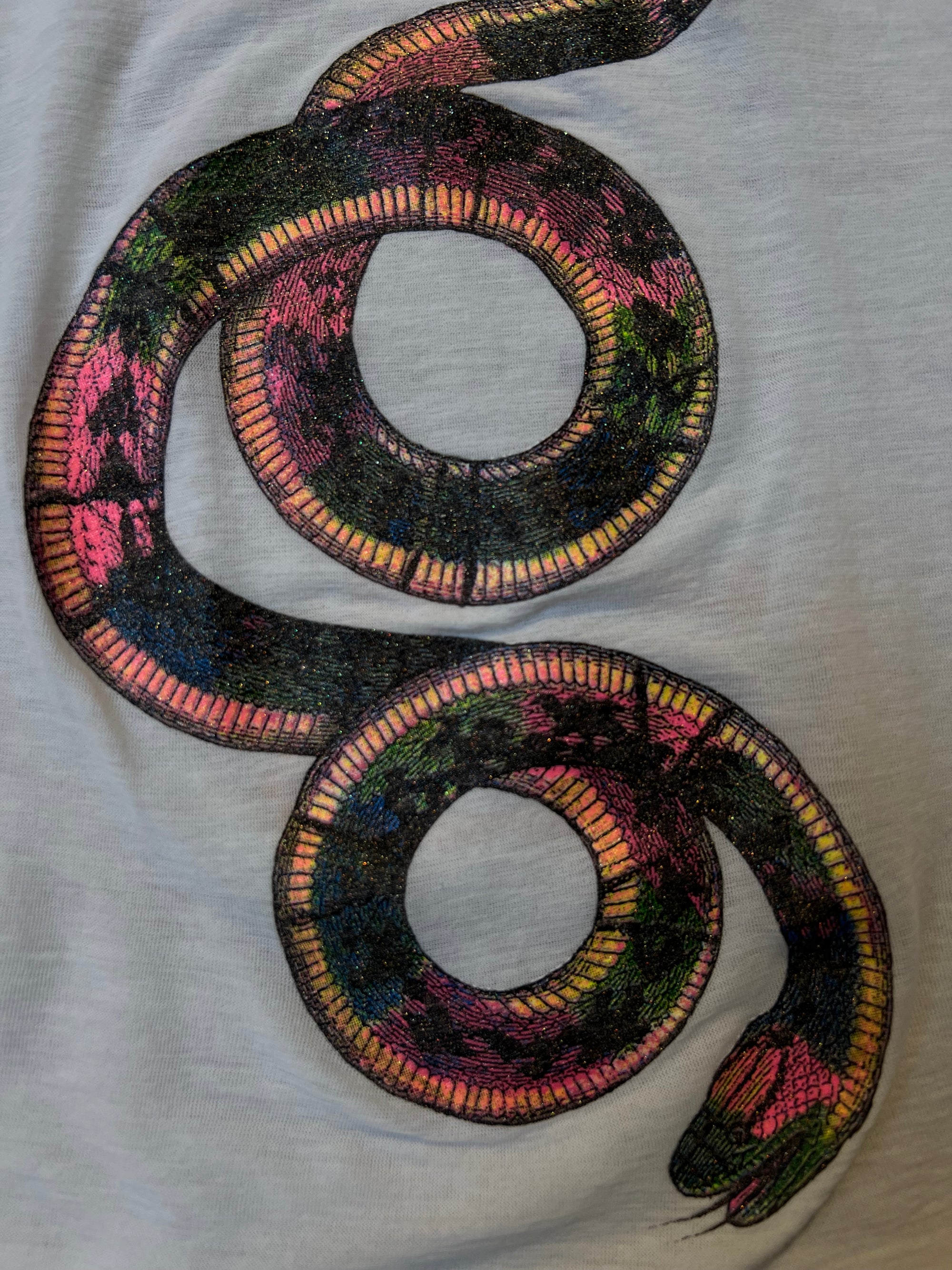 Vintage Just Cavalli White Snake Tank Top S/M