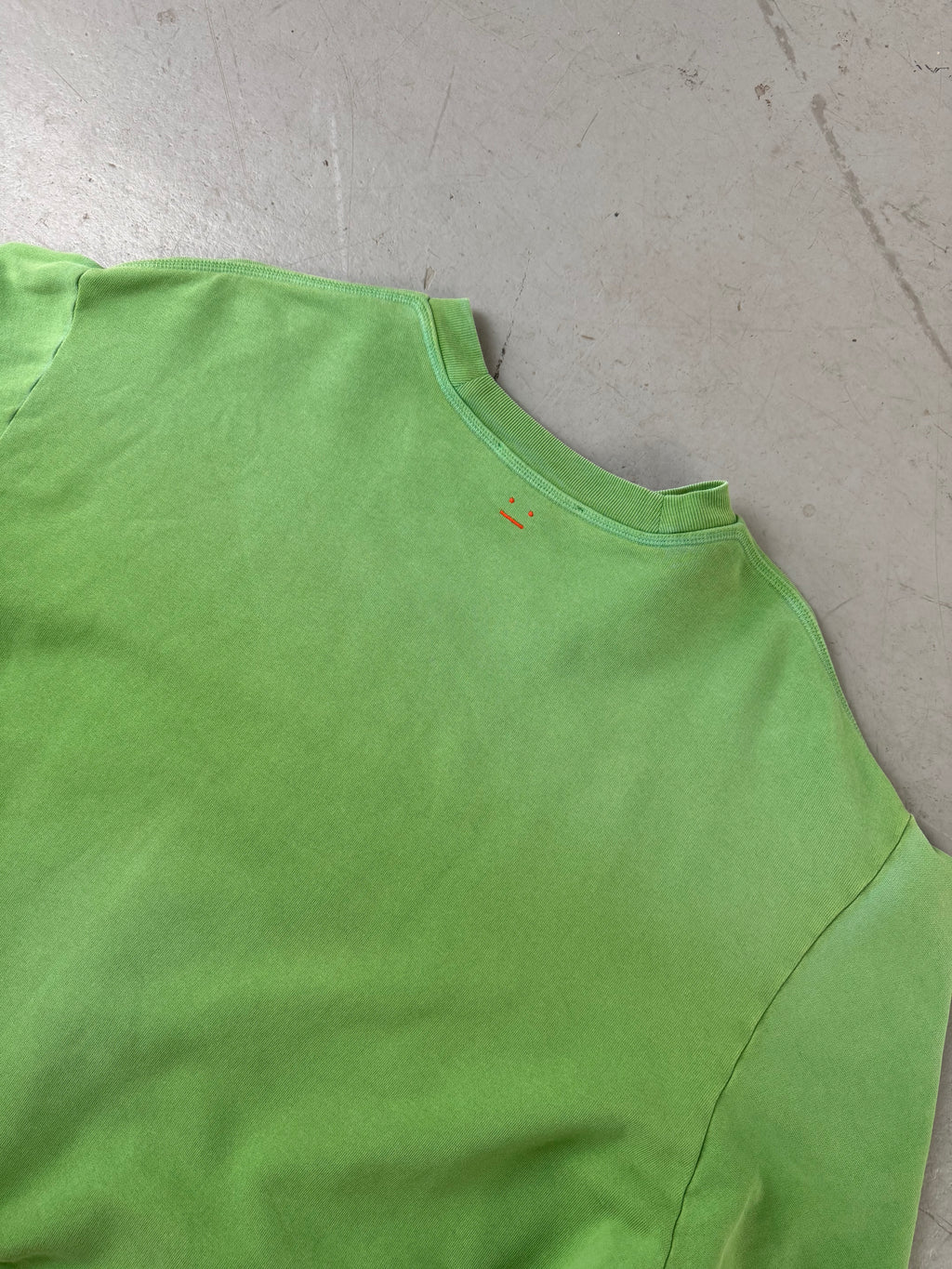 Vintage Acne Studios Green Crewneck Sweater für Herren. Y2K Second Hand 2000s Fashion