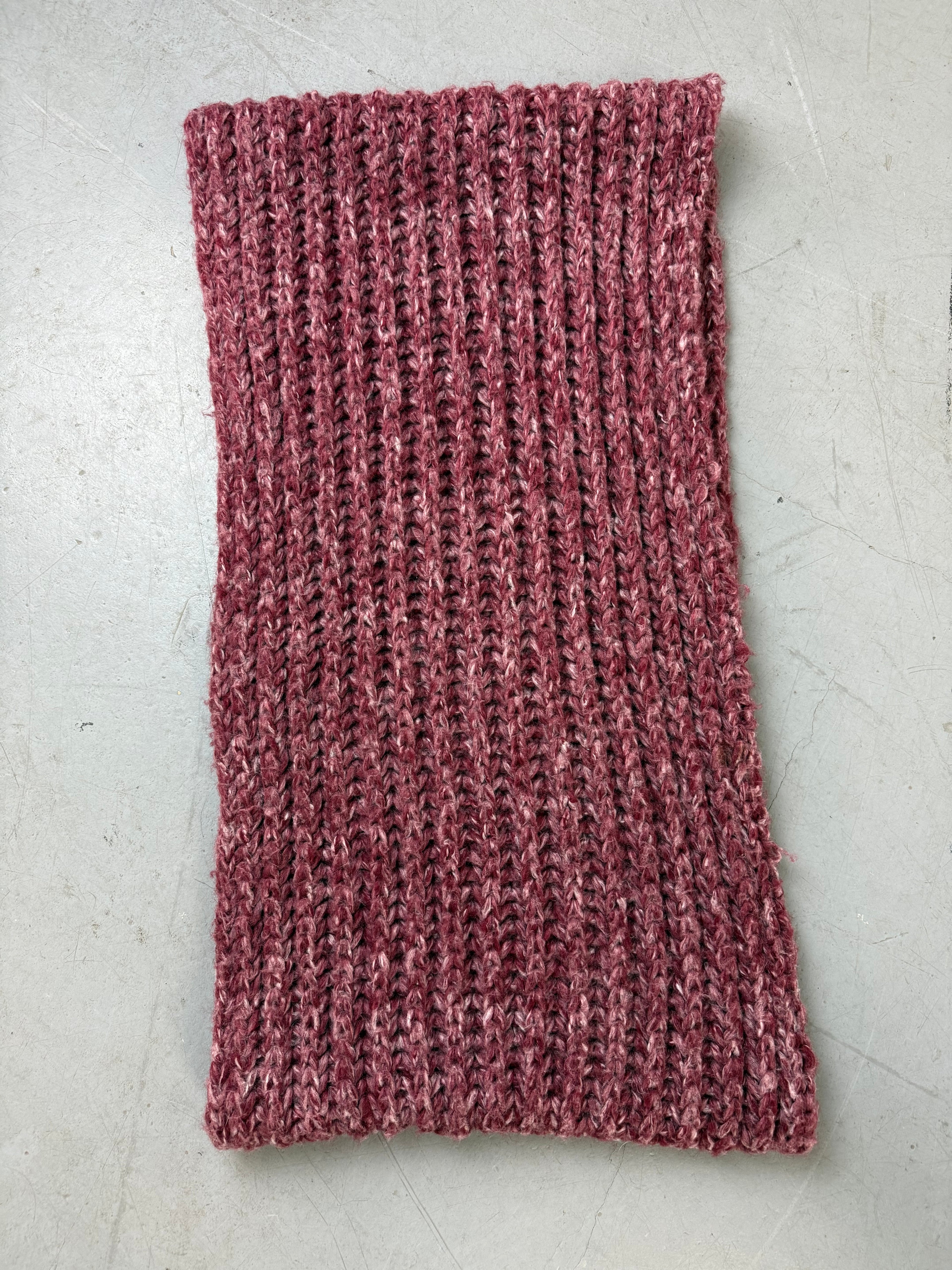 Vintage Purple Knit Loop Scarf Unisex. Y2K Second Hand 2000s Fashion