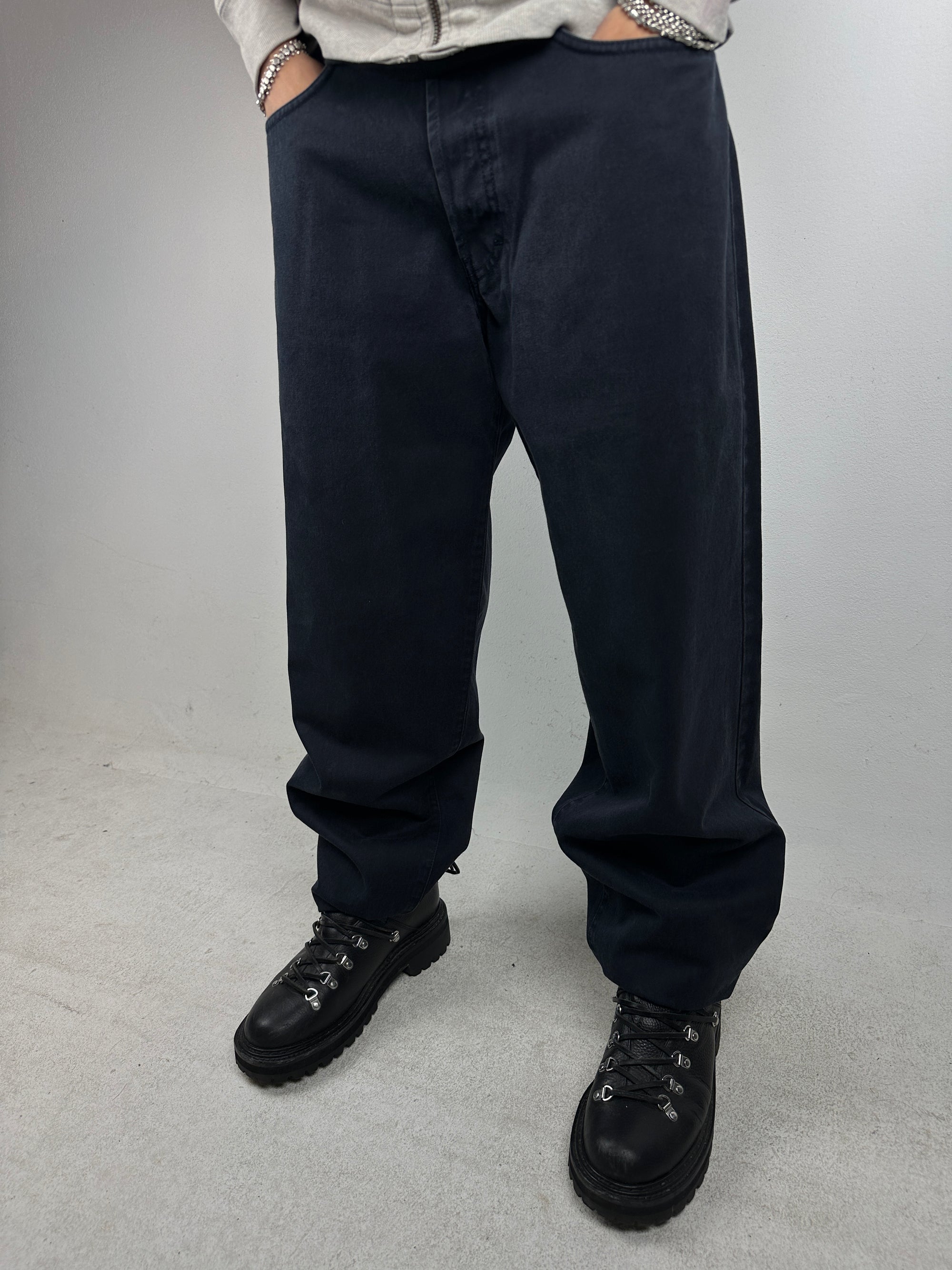 Vintage Diesel Saddler Super Baggy Black Jeans M/L