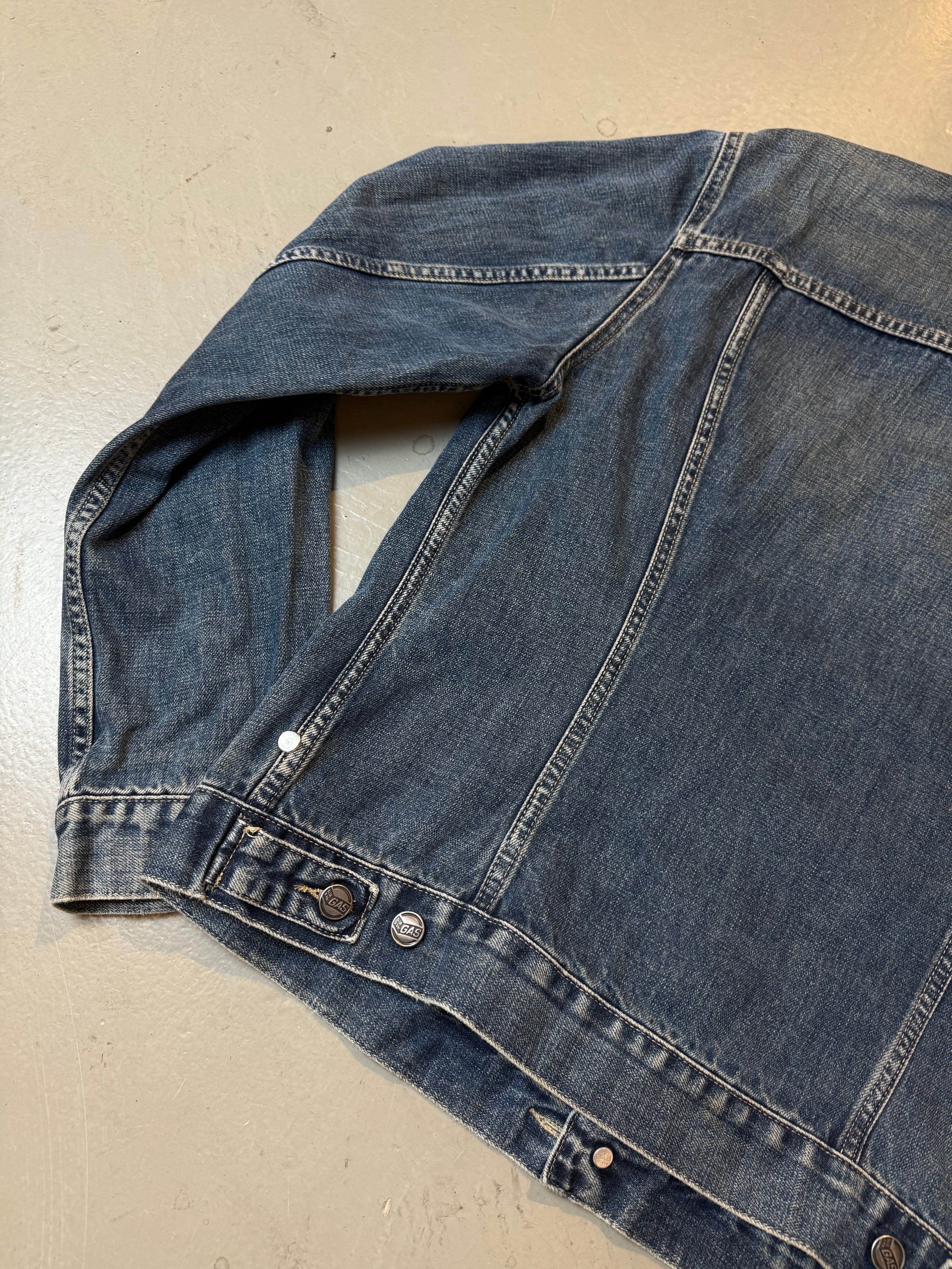 Vintage GAS Blue Washed Denim Jacket XL