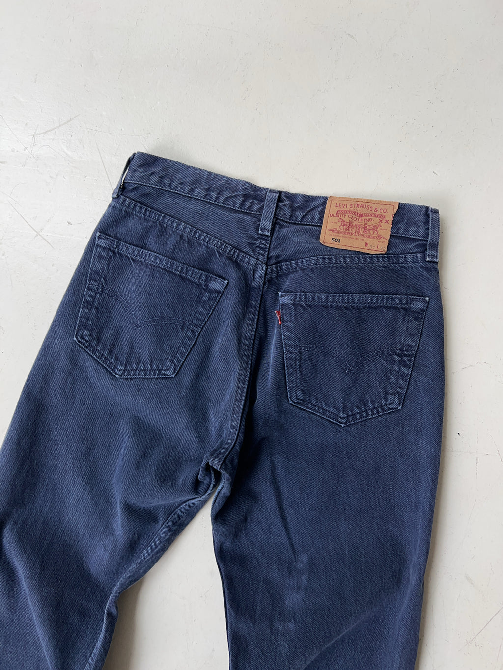 Vintage Levi's 501 Darkblue Reworked Bootcut Jeans (L)