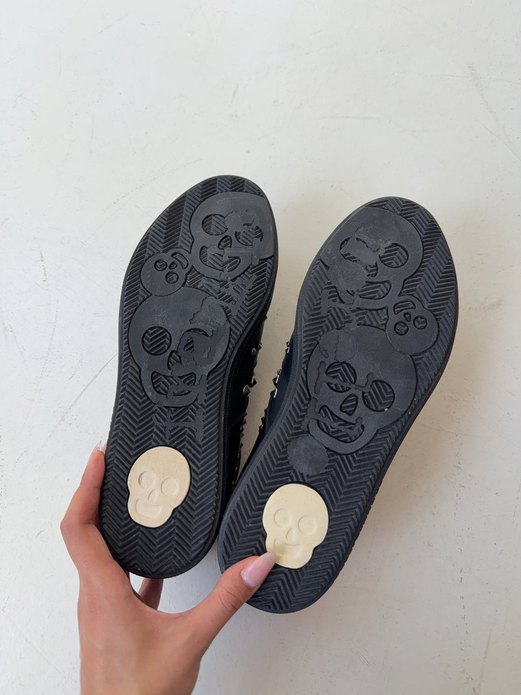 Vintage Frankie Morello Black Studded Low-top Sneaker (42)