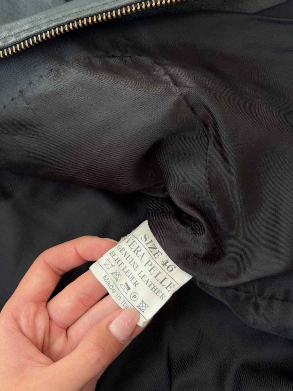 Vintage Engine Leder Jacke (L)