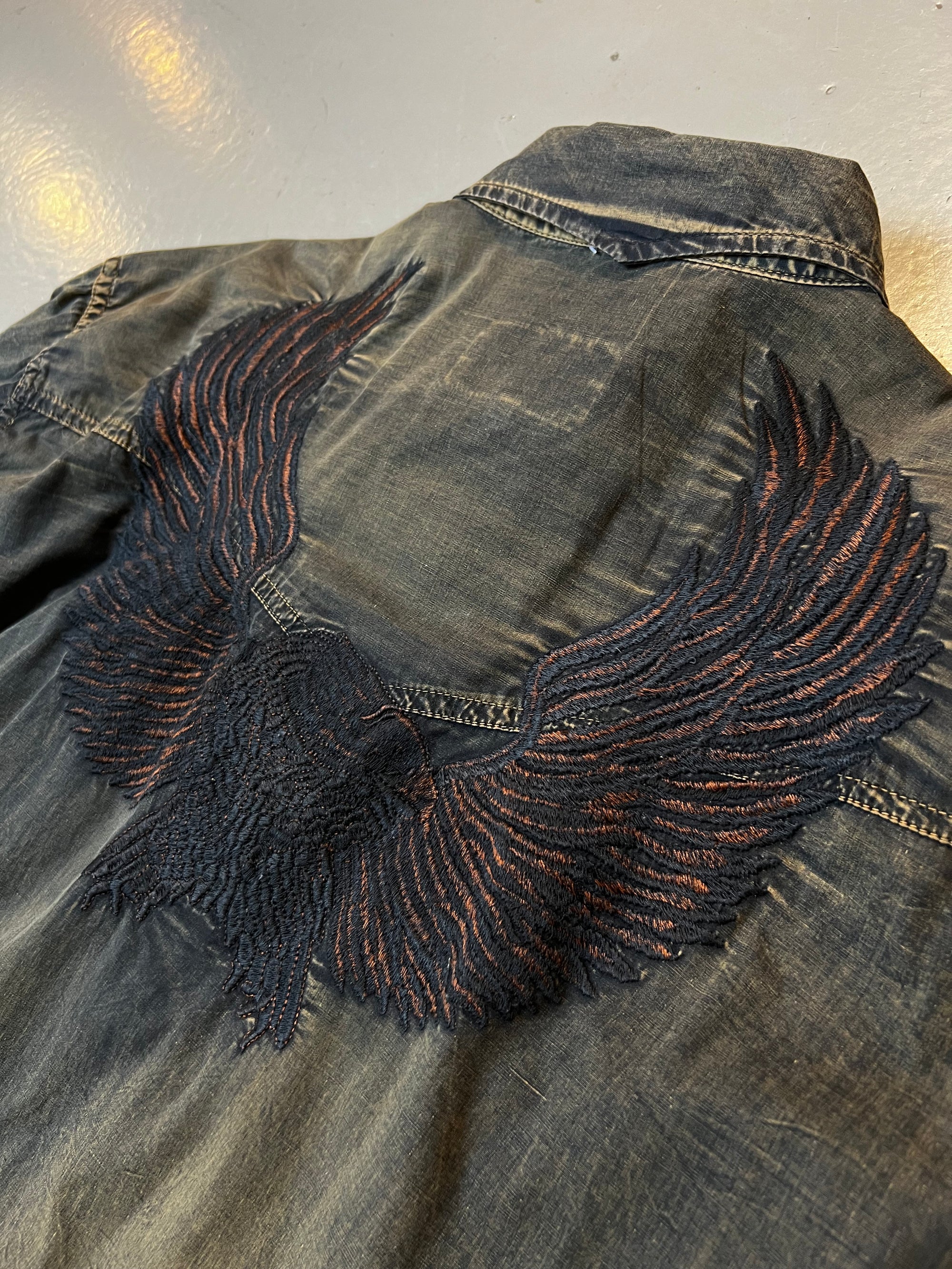 Vintage Washed Brown Button Up L/XL
