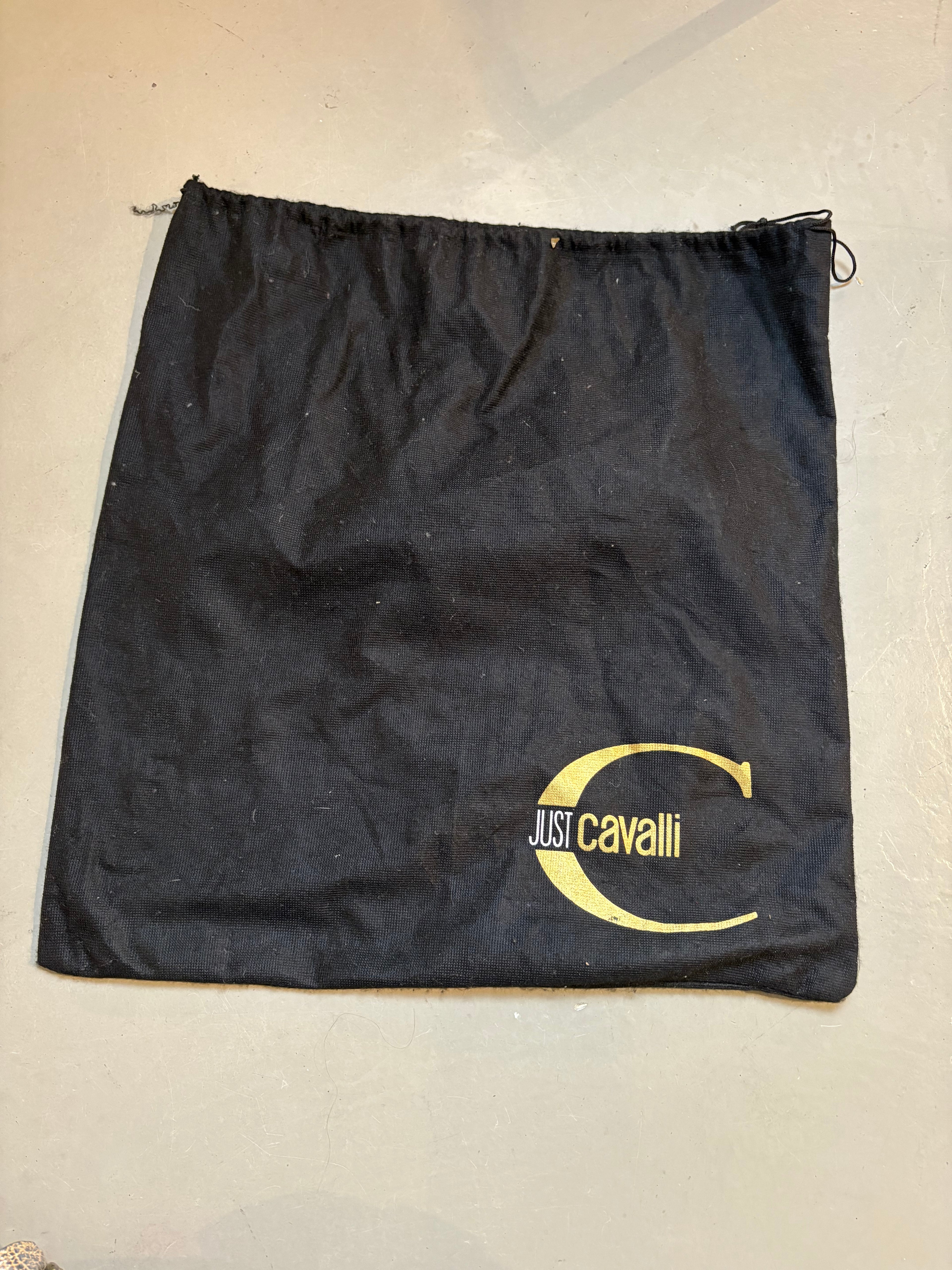 Vintage Beige Just Cavalli Mini Bag With Gold Details