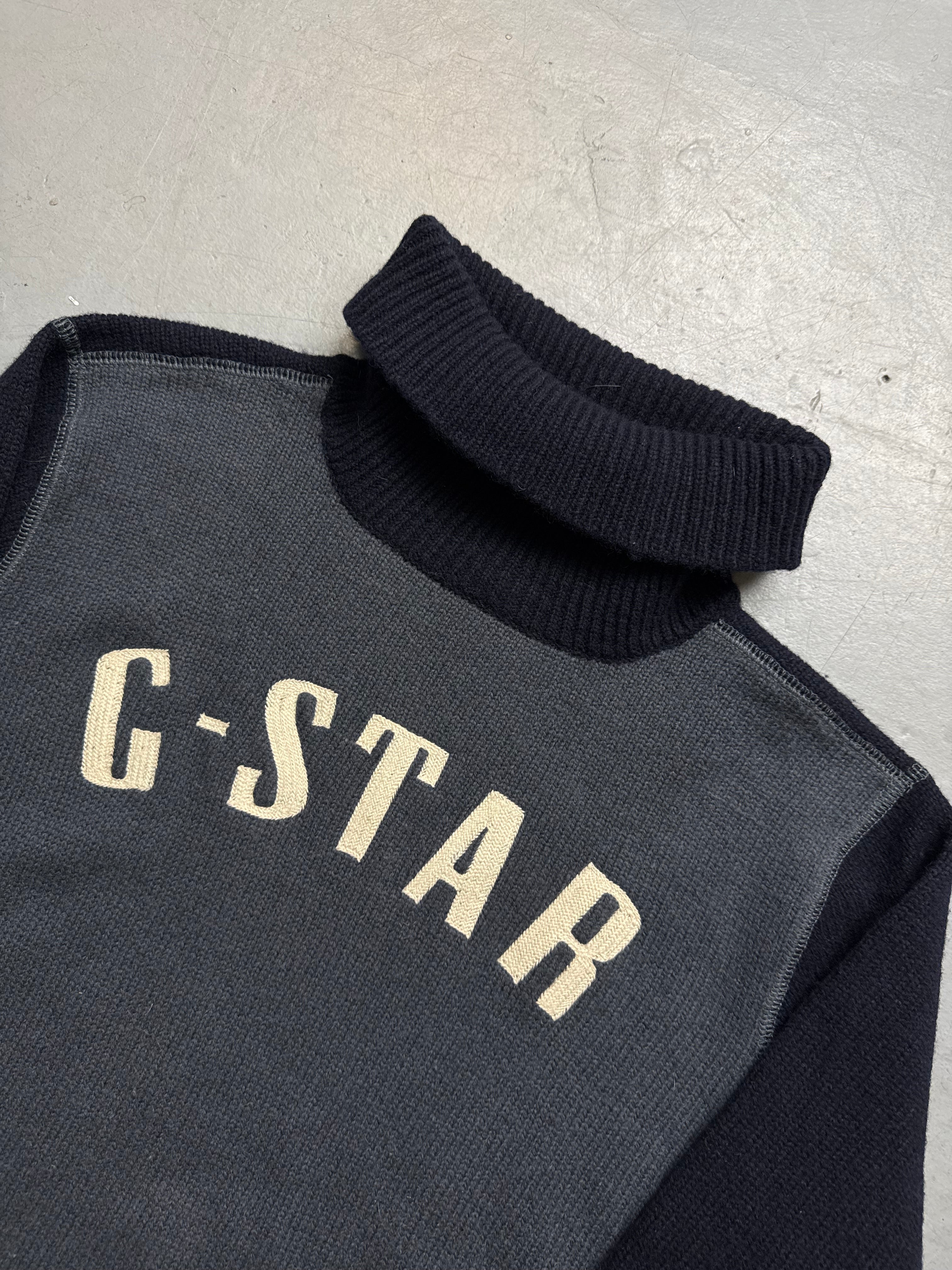 Vintage G-Star Turtleneck Sweater for boys. Y2K Second Hand 2000s Fashion 
