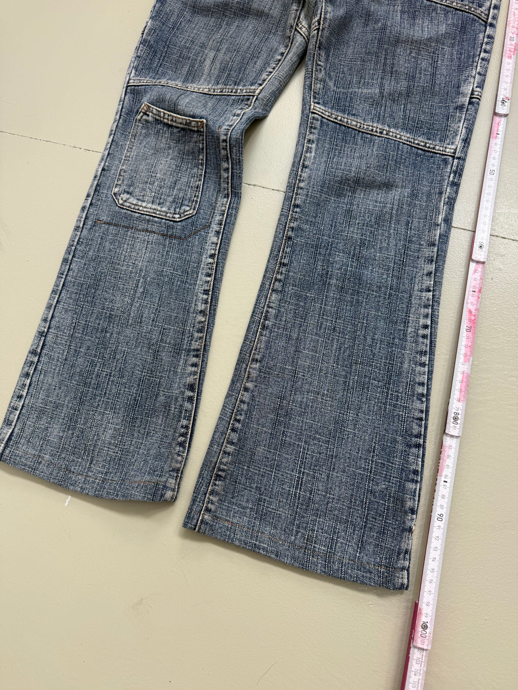 Vintage Flared Cargo Denim M