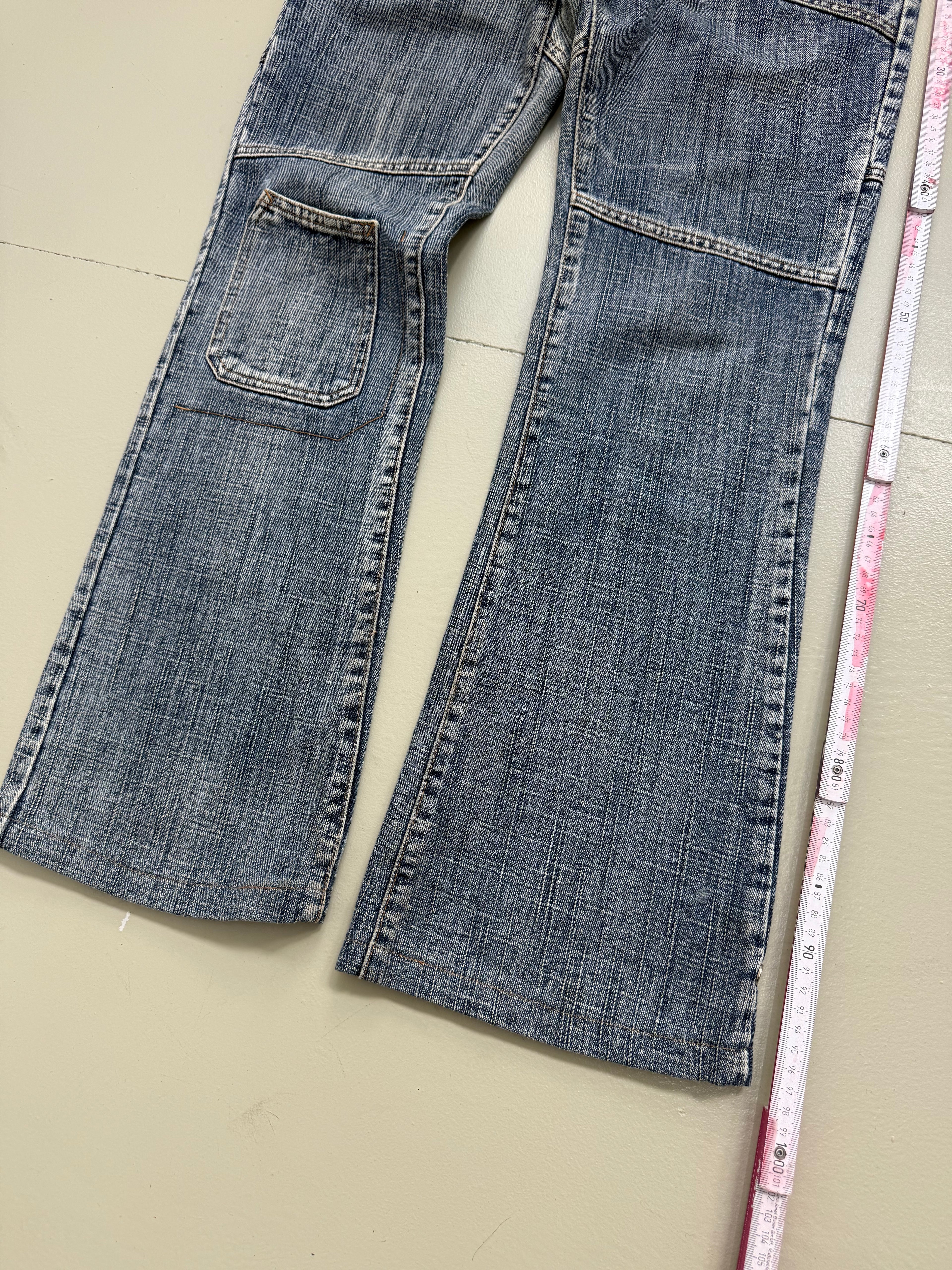 Vintage Flared Cargo Denim M