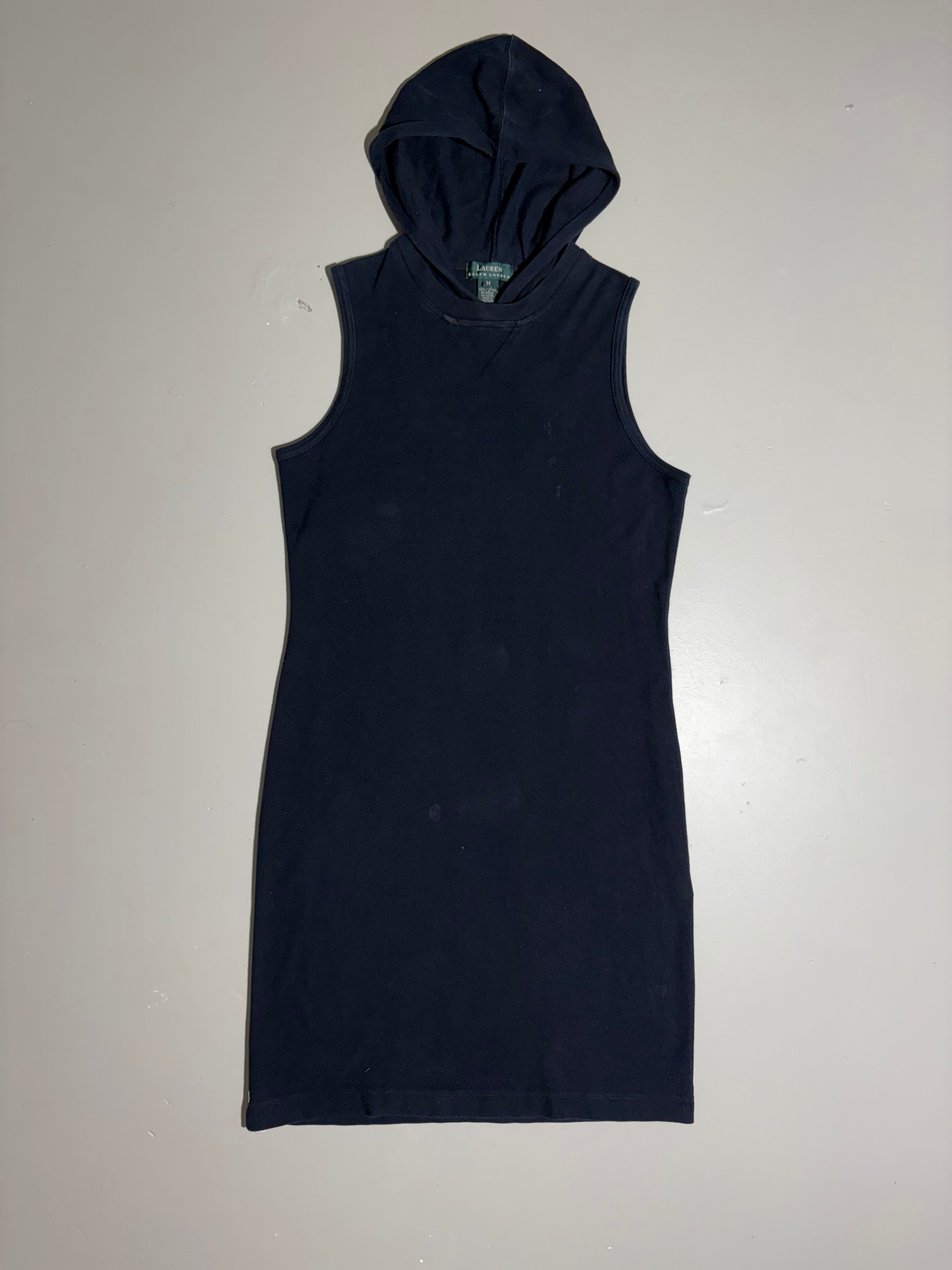 Vintage Dark Blue Ralph Lauren Hooded Dress S/M