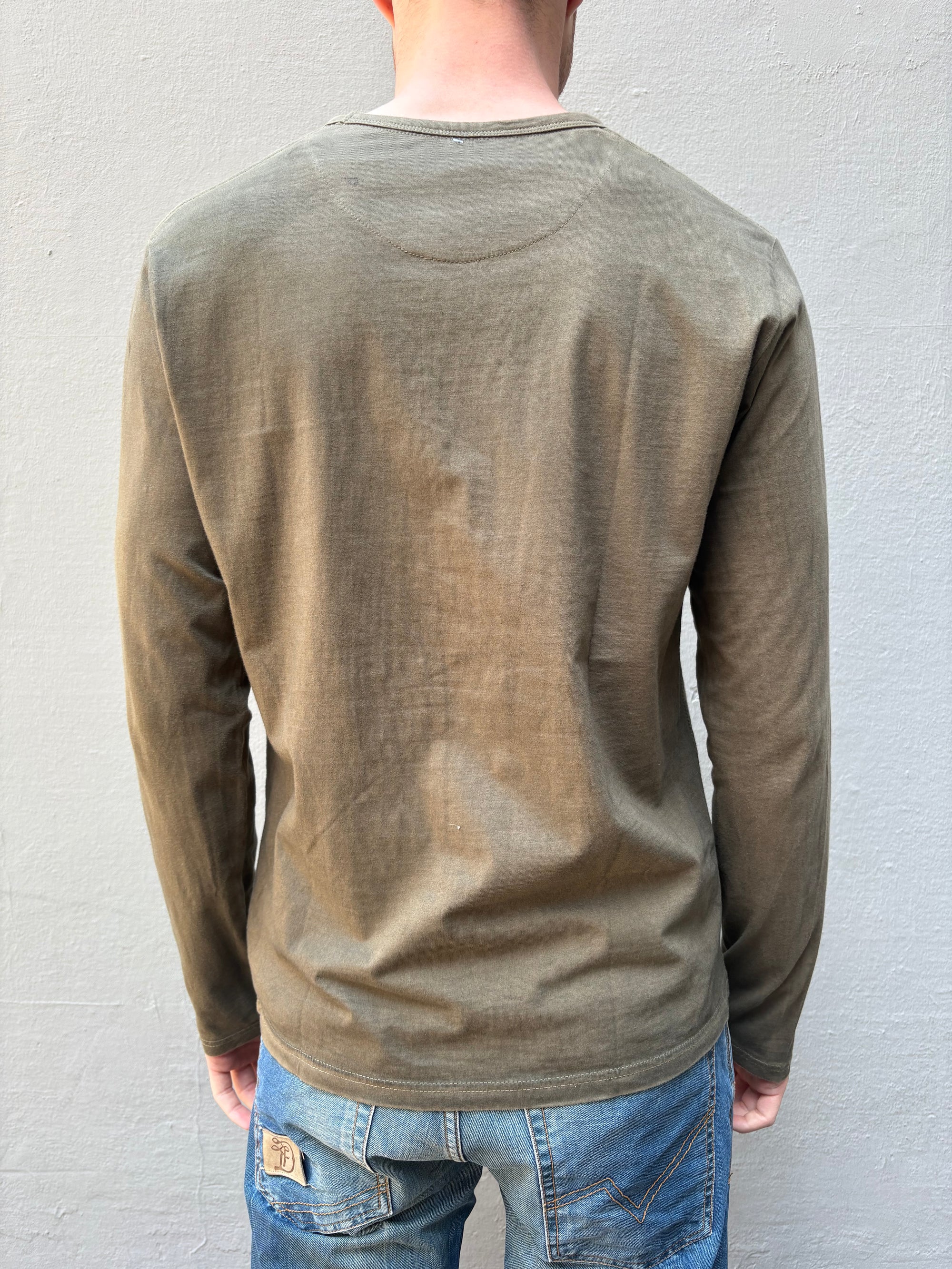 Vintage Green Dog Printed Longsleeve L/XL