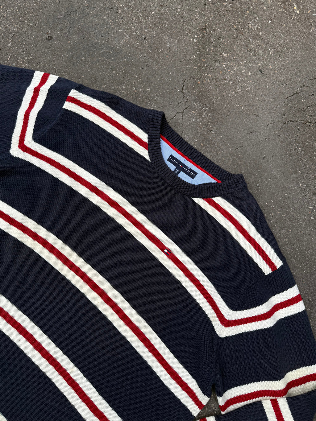 Vintage Tommy Hilfiger Striped Knit Sweater XL