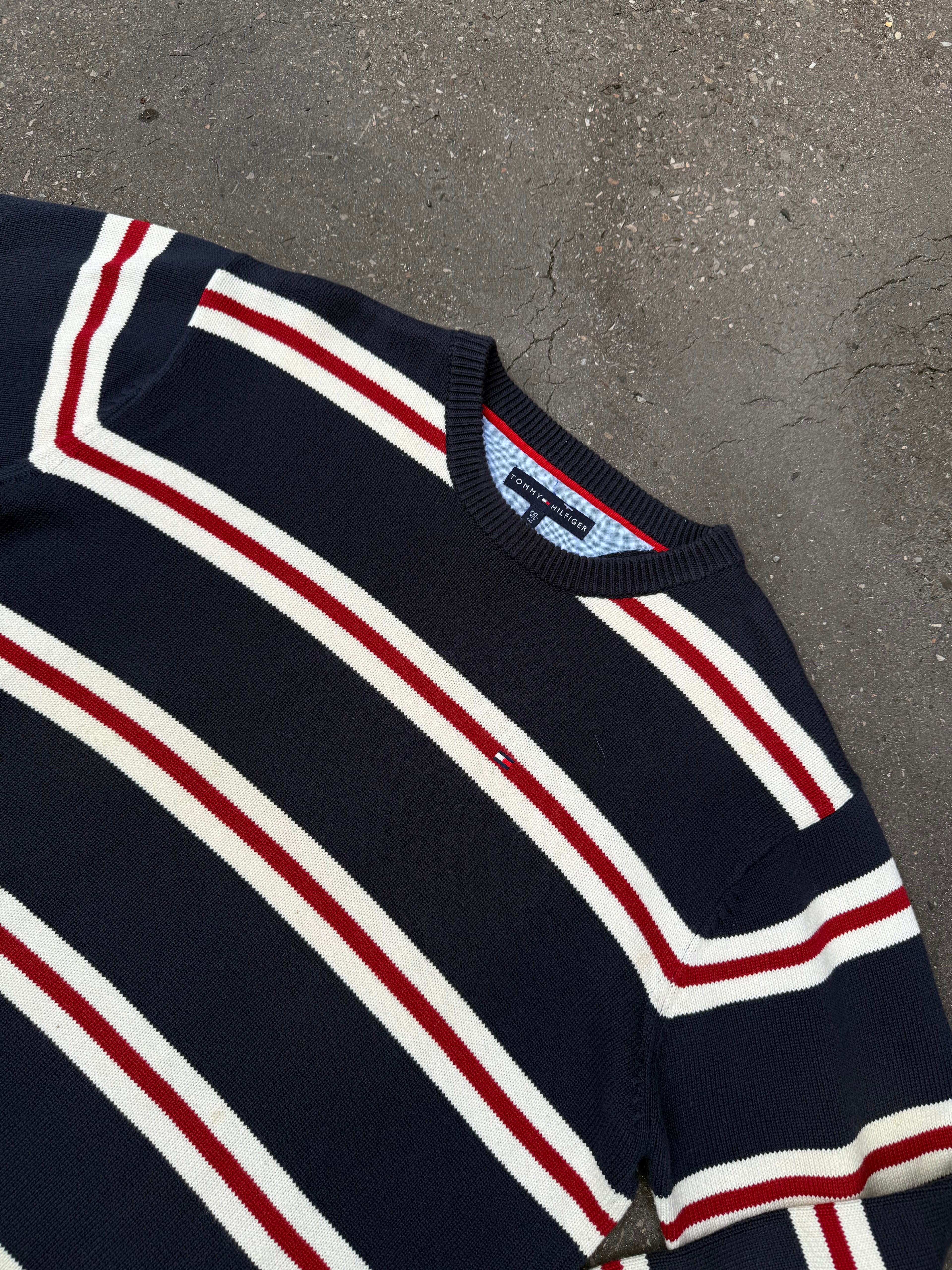 Vintage Tommy Hilfiger Striped Knit Sweater XL