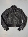 Vintage Cristina Effe Black Leather Jacket S