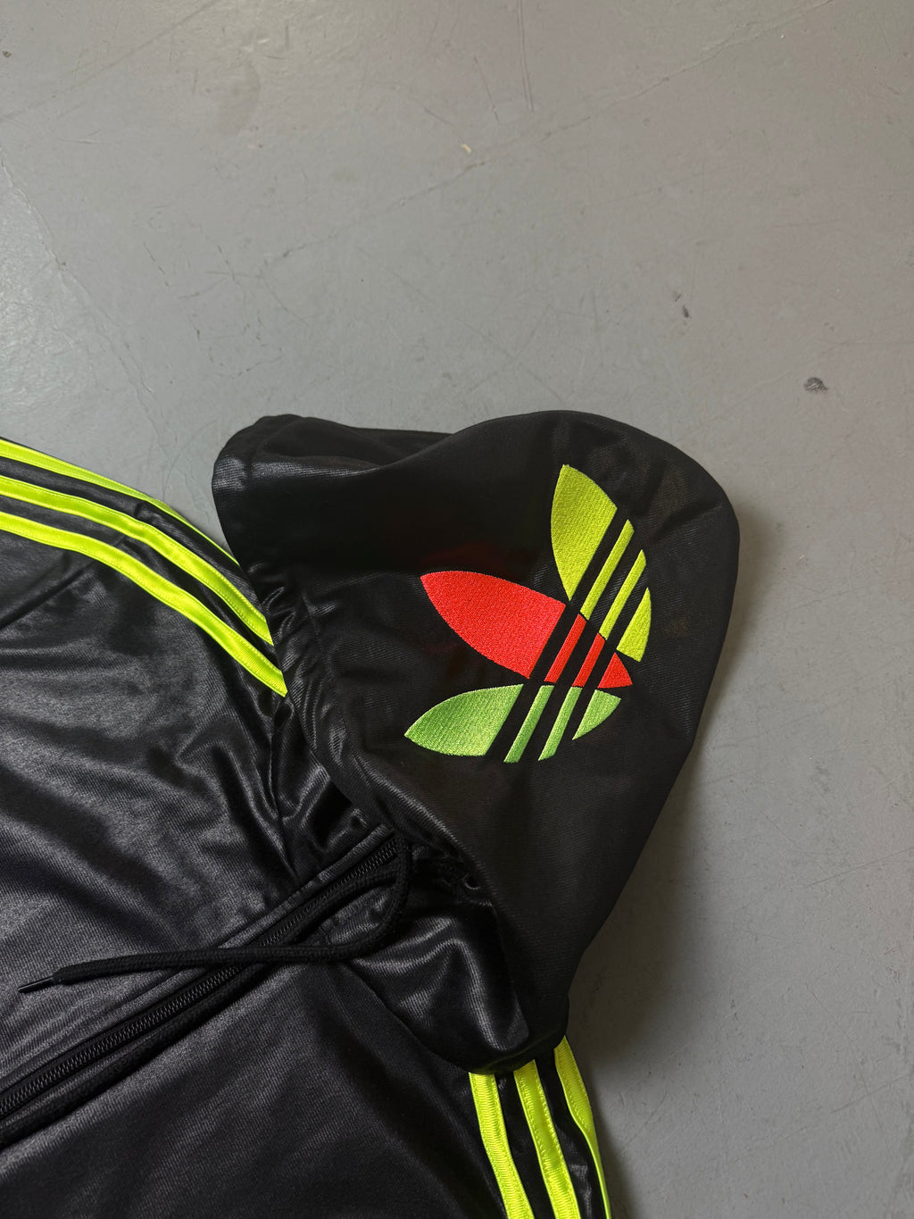 Vintage Adidas Chile62 Black Green and Red Track Jacket S/M