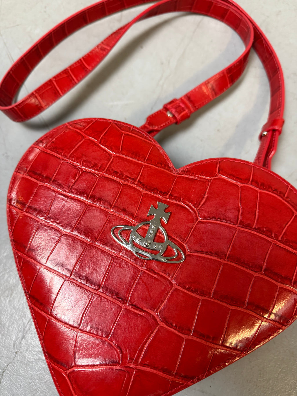 Vivienne Westwood Red Ella Heart Crossbody Bag
