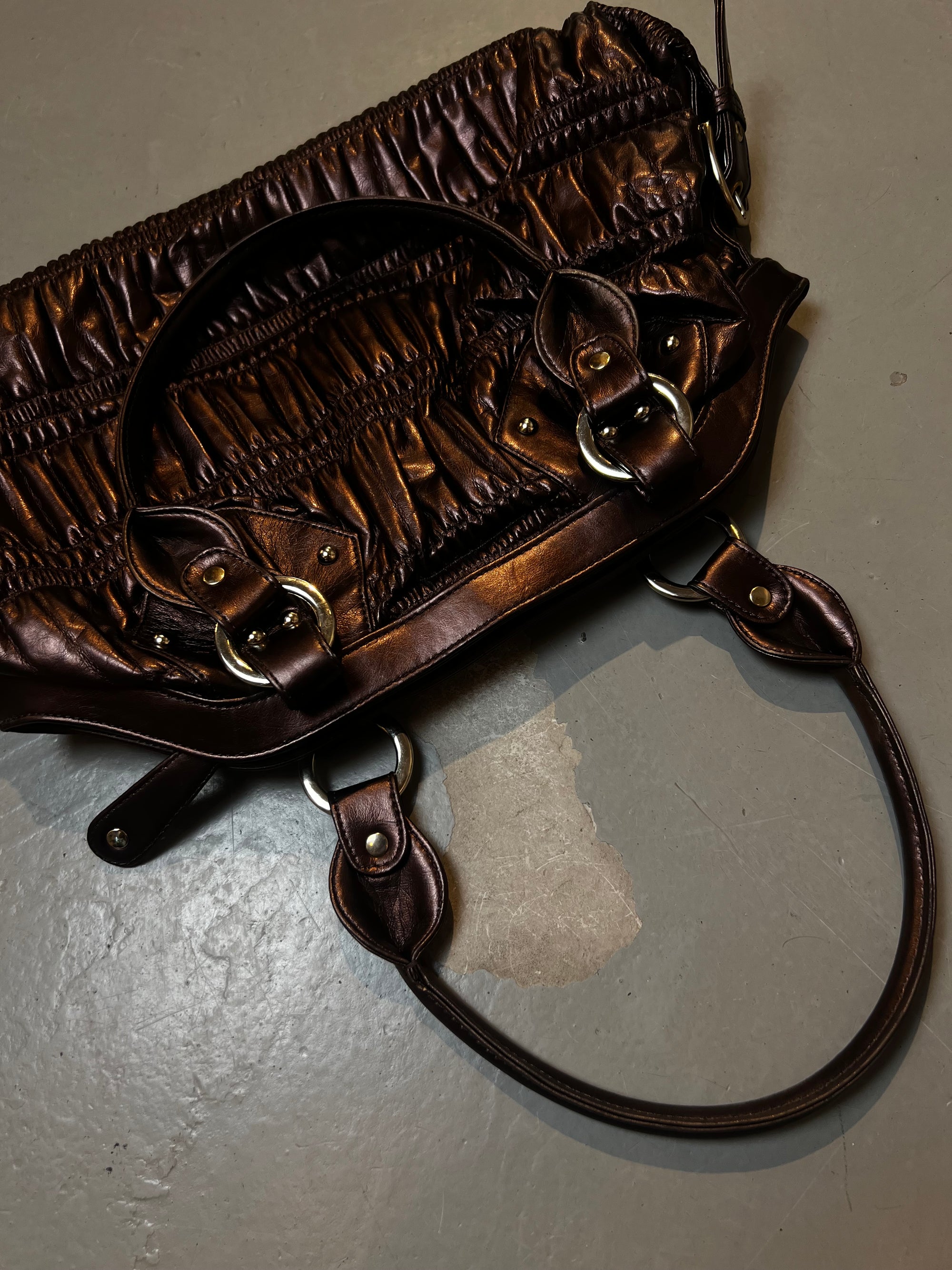 Vintage Y2K Bronze Shimmer Mini Bag