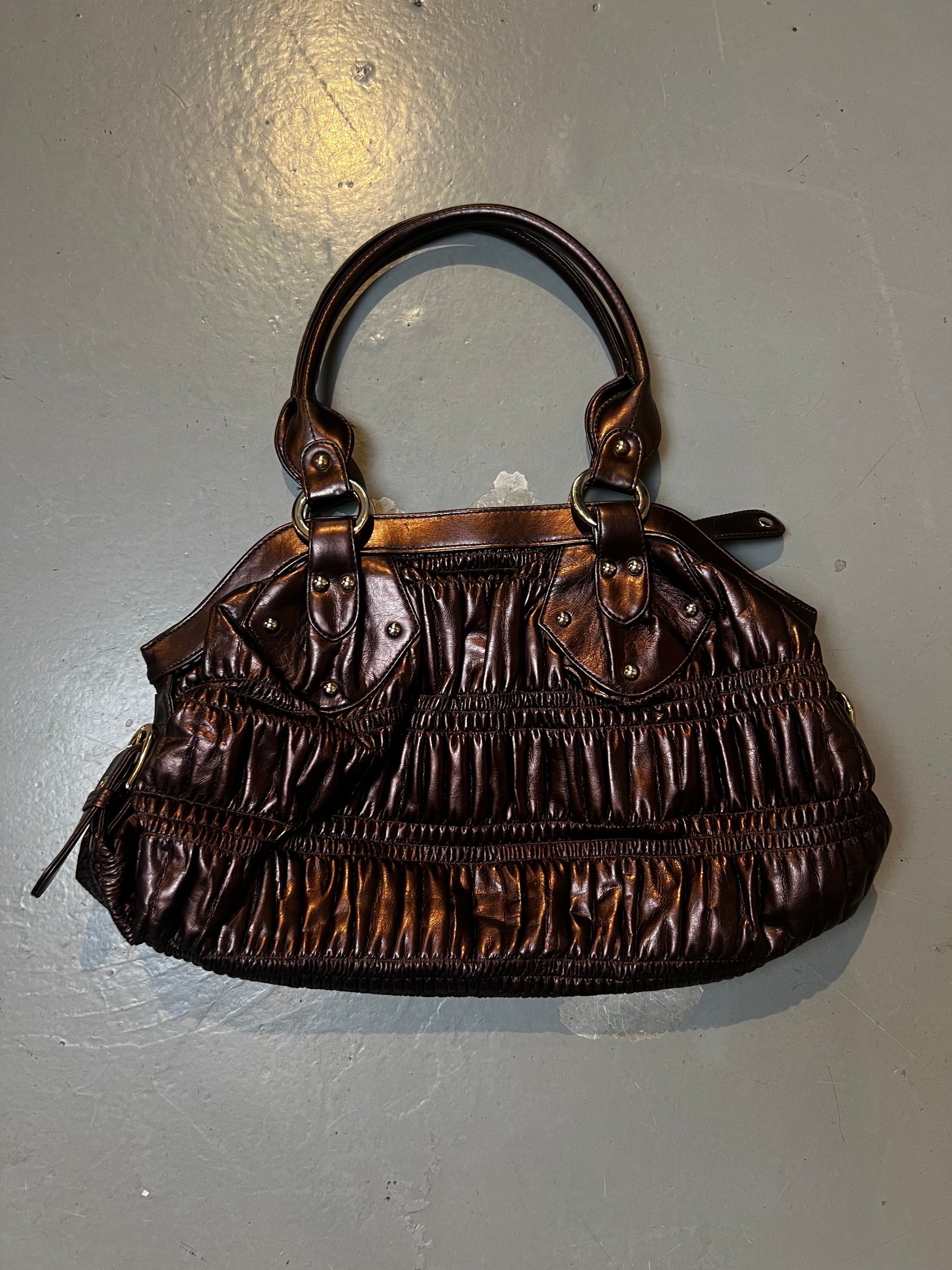 Vintage Y2K Bronze Shimmer Mini Bag