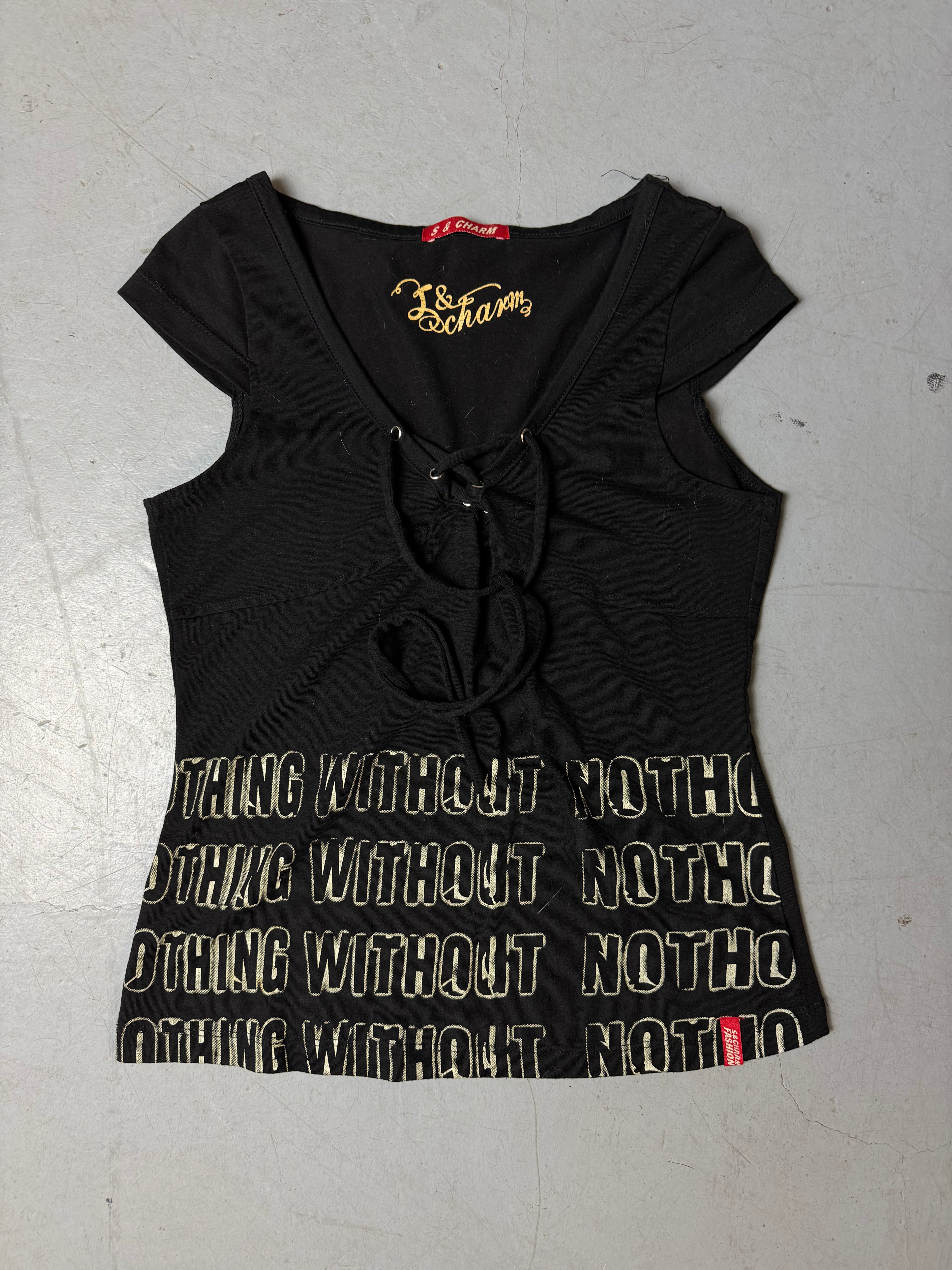 Produktbild von einem Vintage S & Charm Black Tank Top von vorne