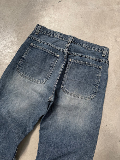 Vintage Gap Worker Jean Baggy Denim Für Herren. Y2K Second Hand 2000s Fashion 