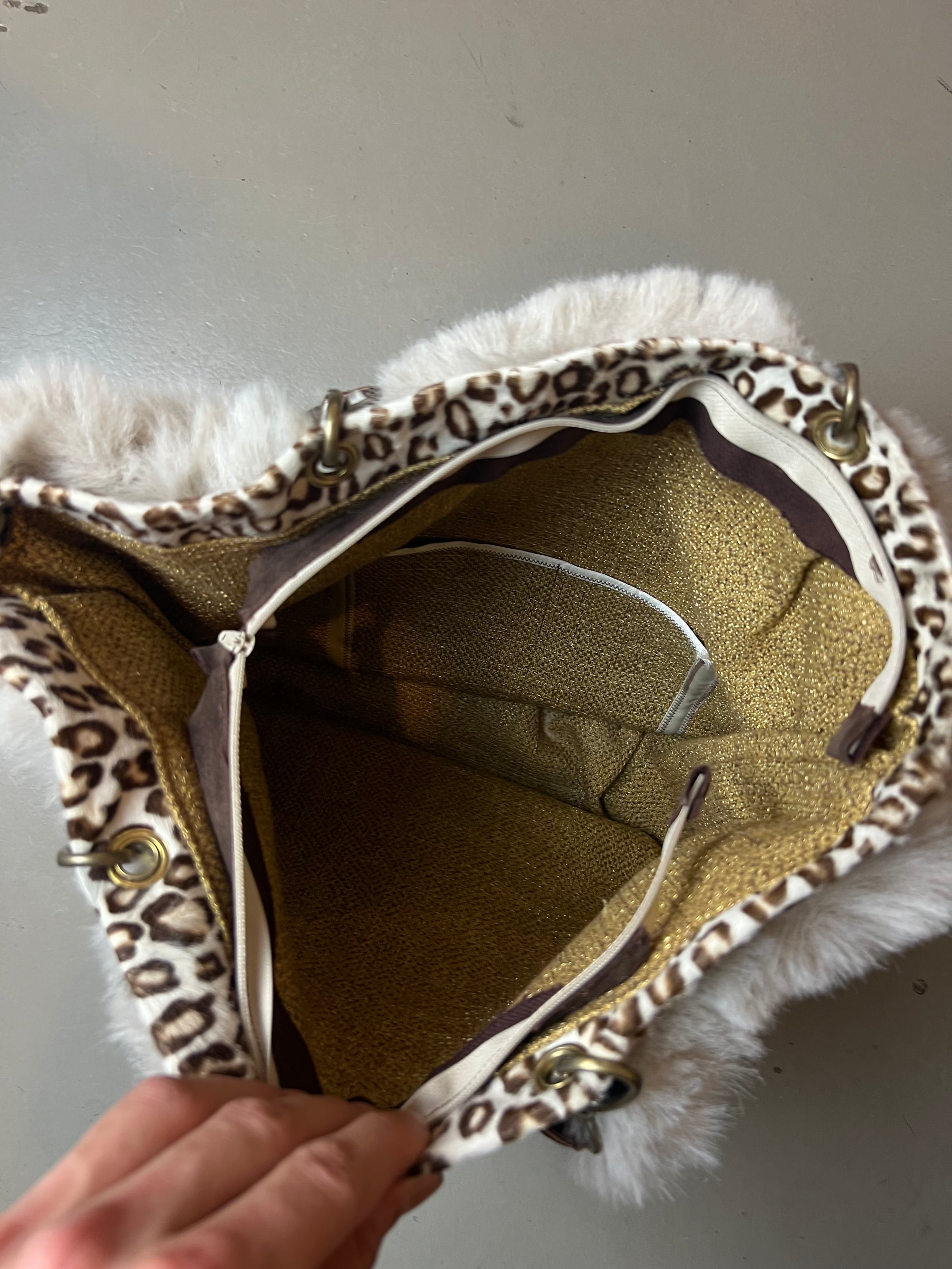 Vintage Just Cavalli Crazy Leo Print Y2K Bag