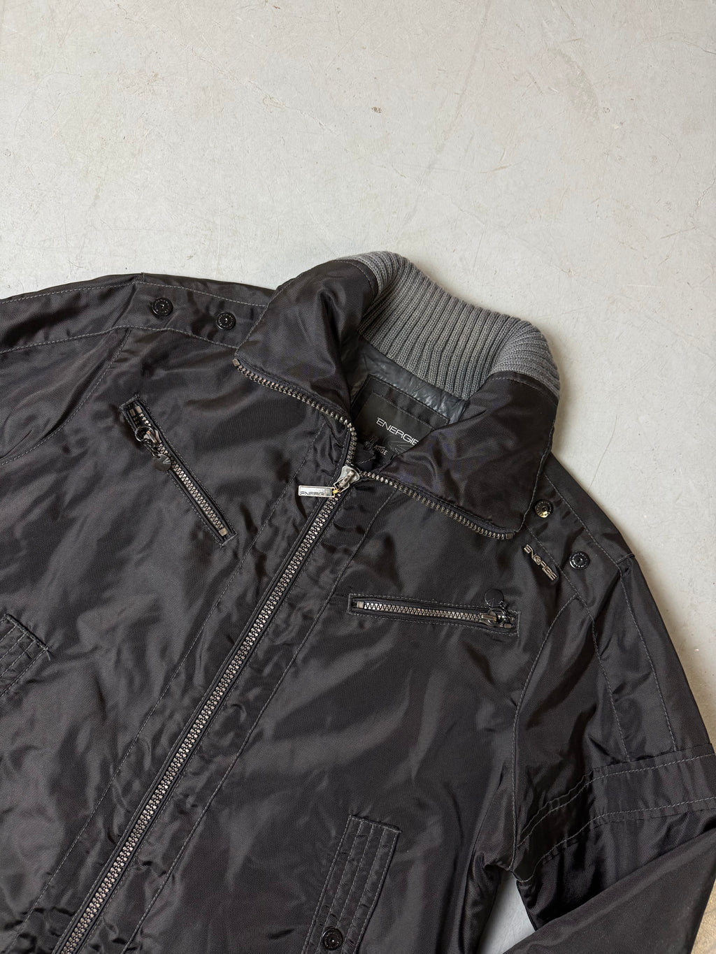Vintage Energie Black Outerwear Jacket L